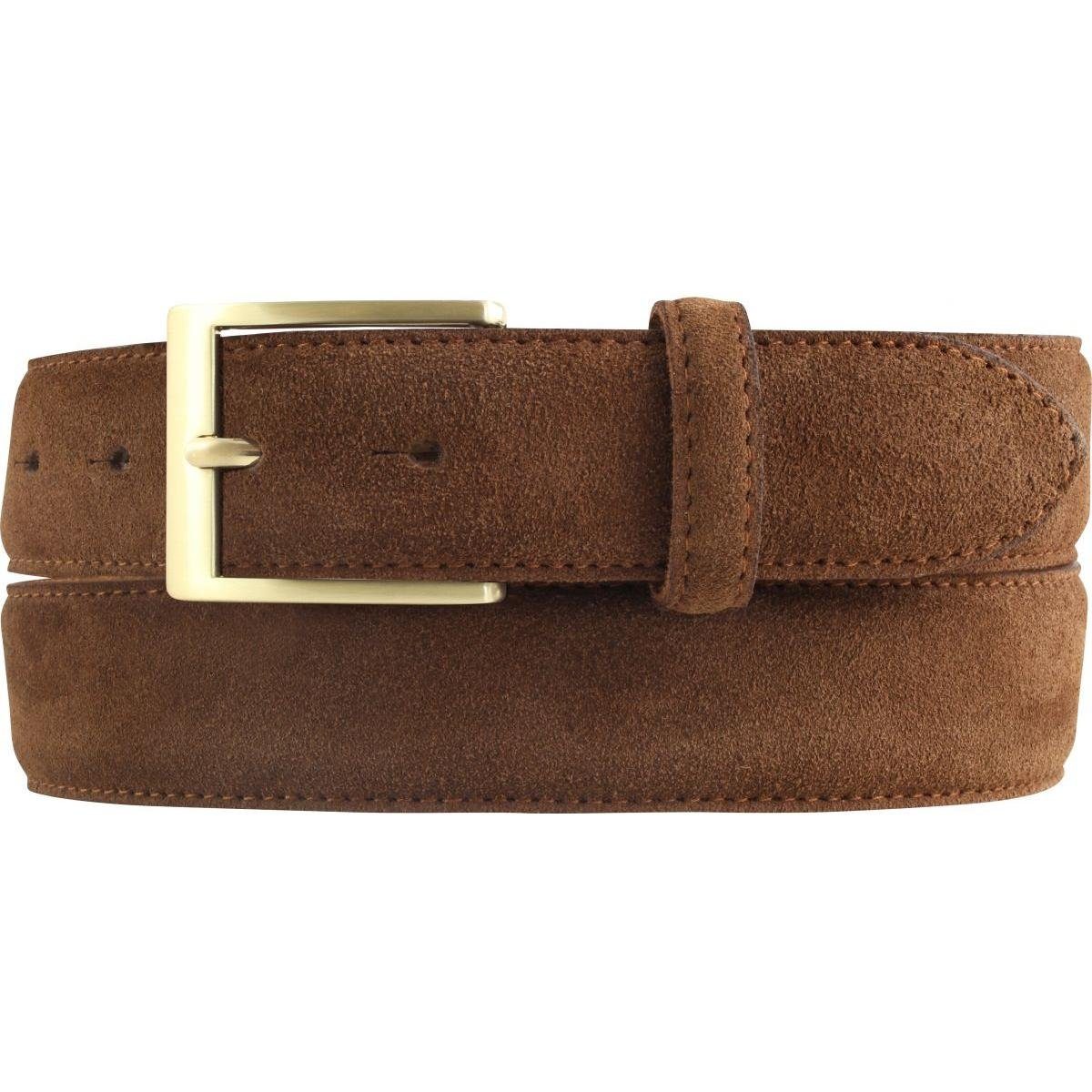 Ledergürtel Gürtel aus Veloursleder 3,5 cm - Velour-Ledergürtel für Herren 35mm -