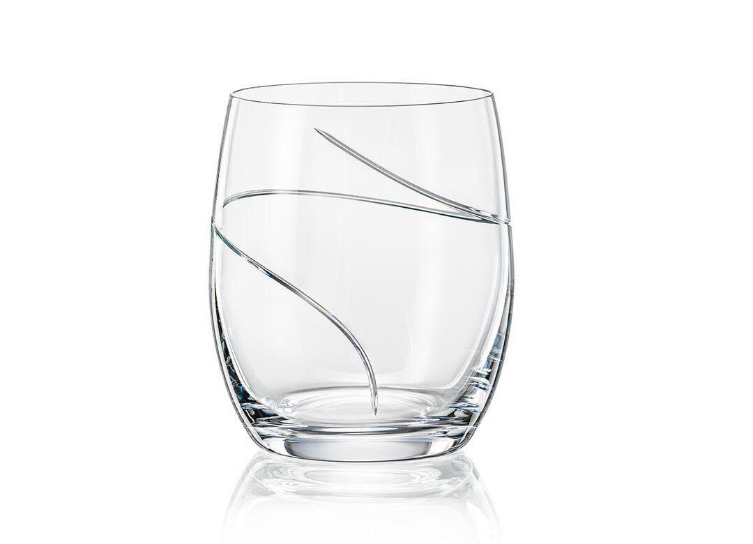 Crystalex Whiskyglas UP klar geschliffen 300 ml 2er Set, Kristallglas, poliertem Schliff, Kristallglas