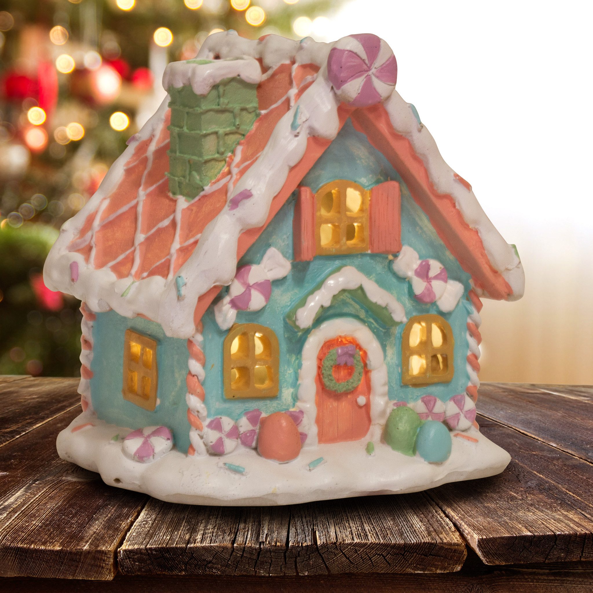 Christmas Paradise Weihnachtshaus Lebkuchenhaus mit LED 13 cm, Weihnachtsde günstig online kaufen