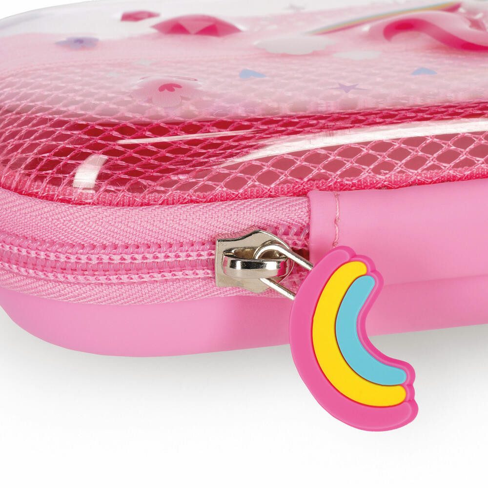 Legami Federmäppchen Federmäppchen Unicorn Motiv, 23 x 11 x 5 cm, 2 Fächer, Stifthalter, Innenfach mit Netzstoff, Reißverschluss – Bild 5 von 5