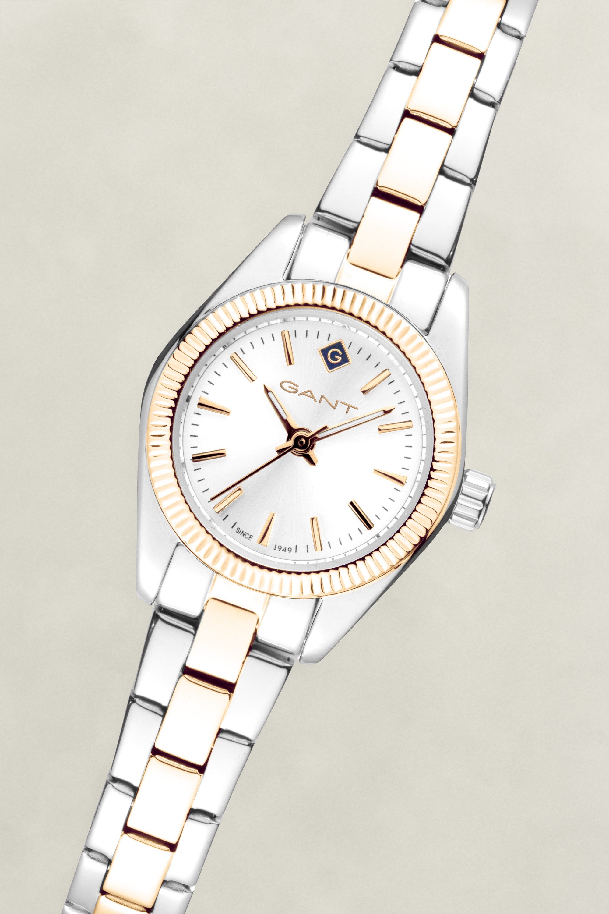 Gant Quarzuhr F-haven G194002, Armbanduhr, Damenuhr, Edelstahlarmband, analog