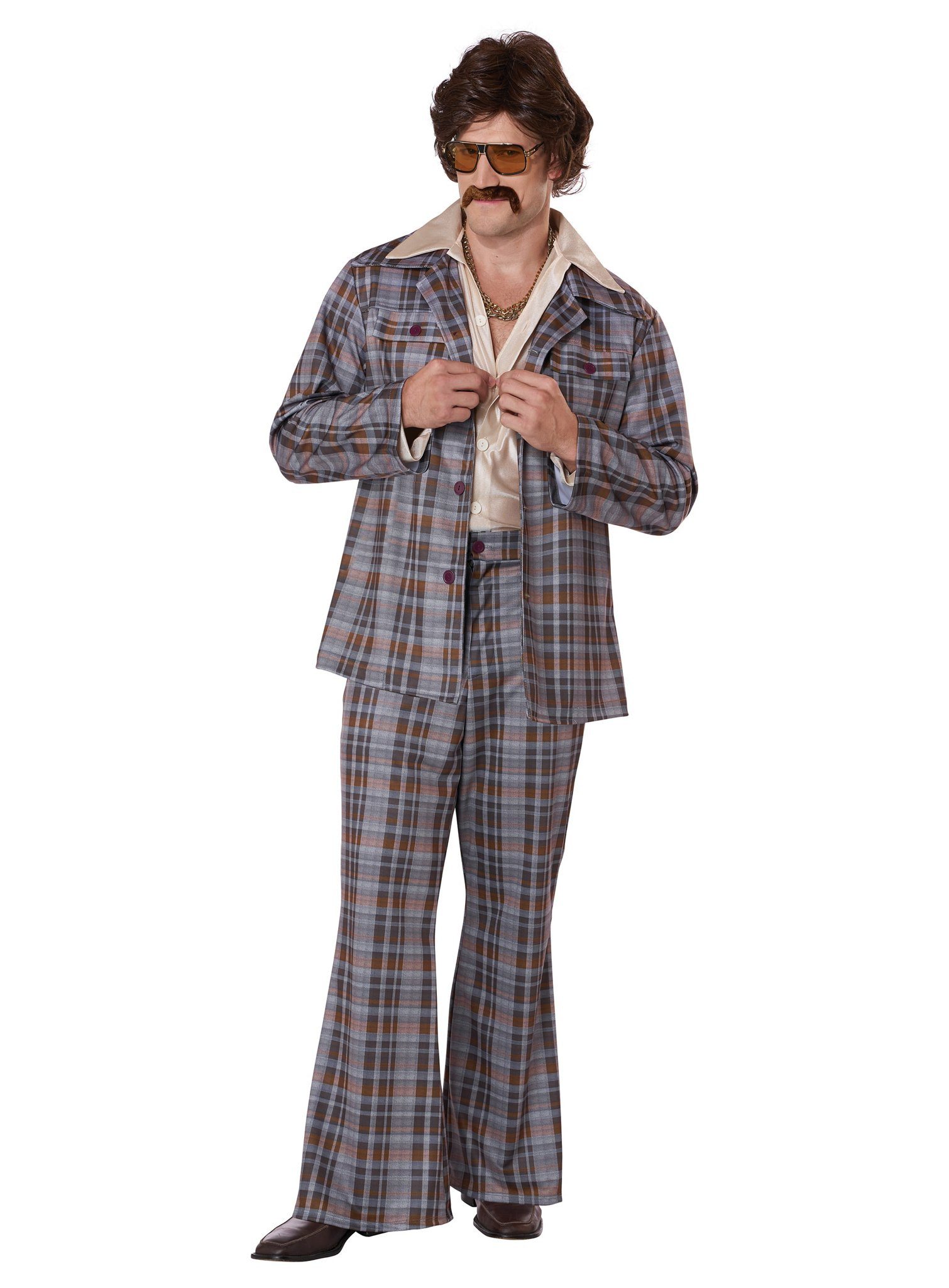 Metamorph Kostüm 70er Jahre Macker Kostüm, Mit diesem Leisure Suit kannst Du ordentlich den Larry machen!