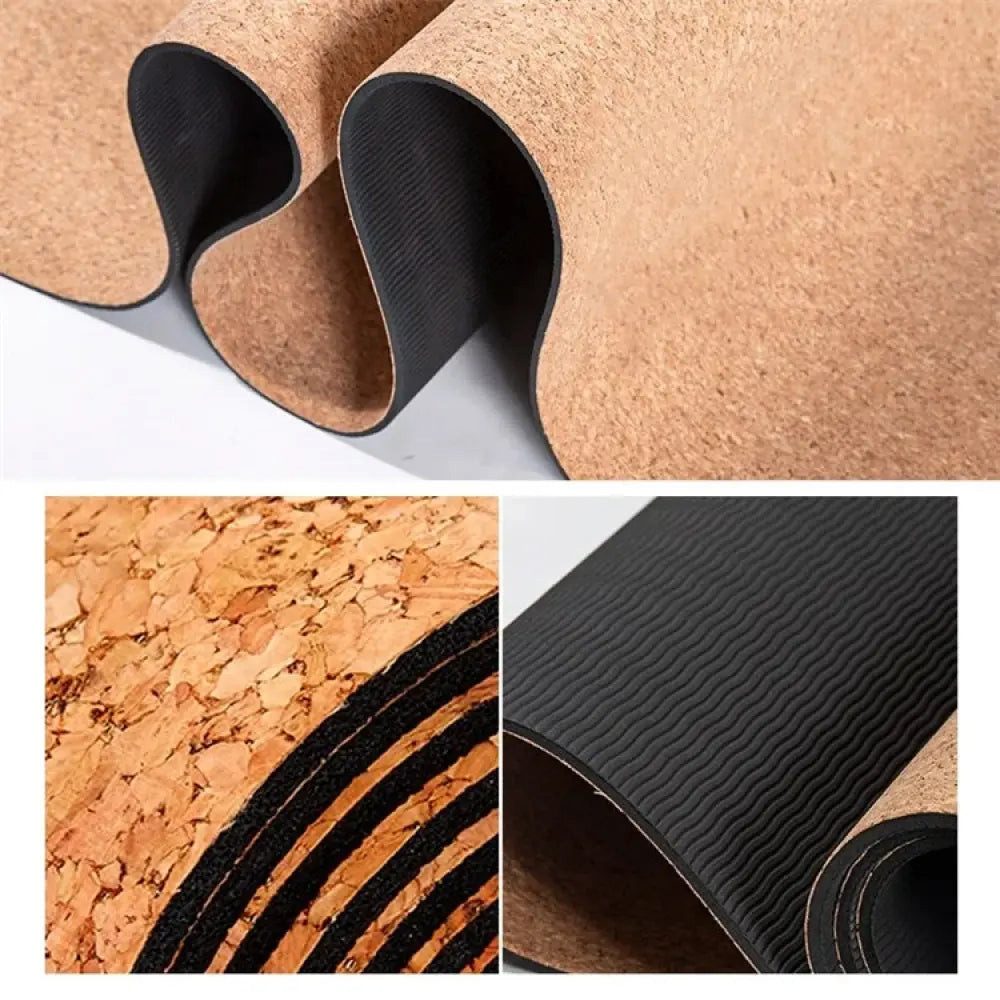 Sport-Knight® Yogamatte Yogamatte aus Kork, mit Anti-Rutsch-Effekt, nachhaltig, pflegeleicht – Bild 3 von 5