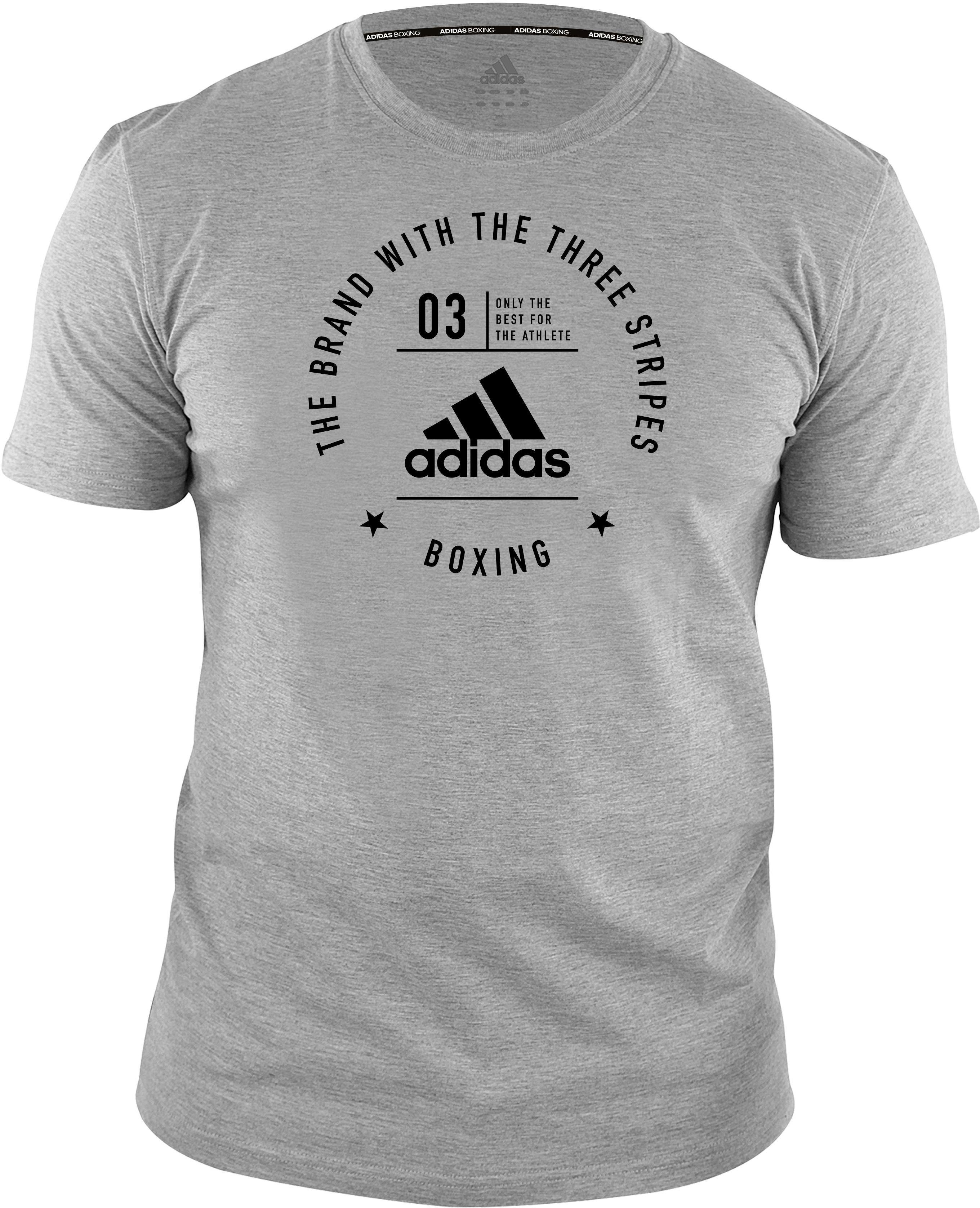 adidas Performance T-Shirt (170 optimalen Stoff T-Shirt für einen Leichter g/m2) Community “Boxing”, Tragekomfort