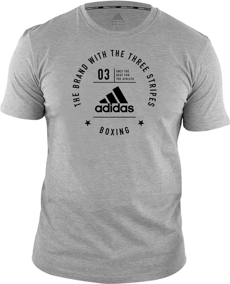 für Leichter adidas T-Shirt optimalen Community T-Shirt (170 Performance Tragekomfort “Boxing”, einen g/m2) Stoff