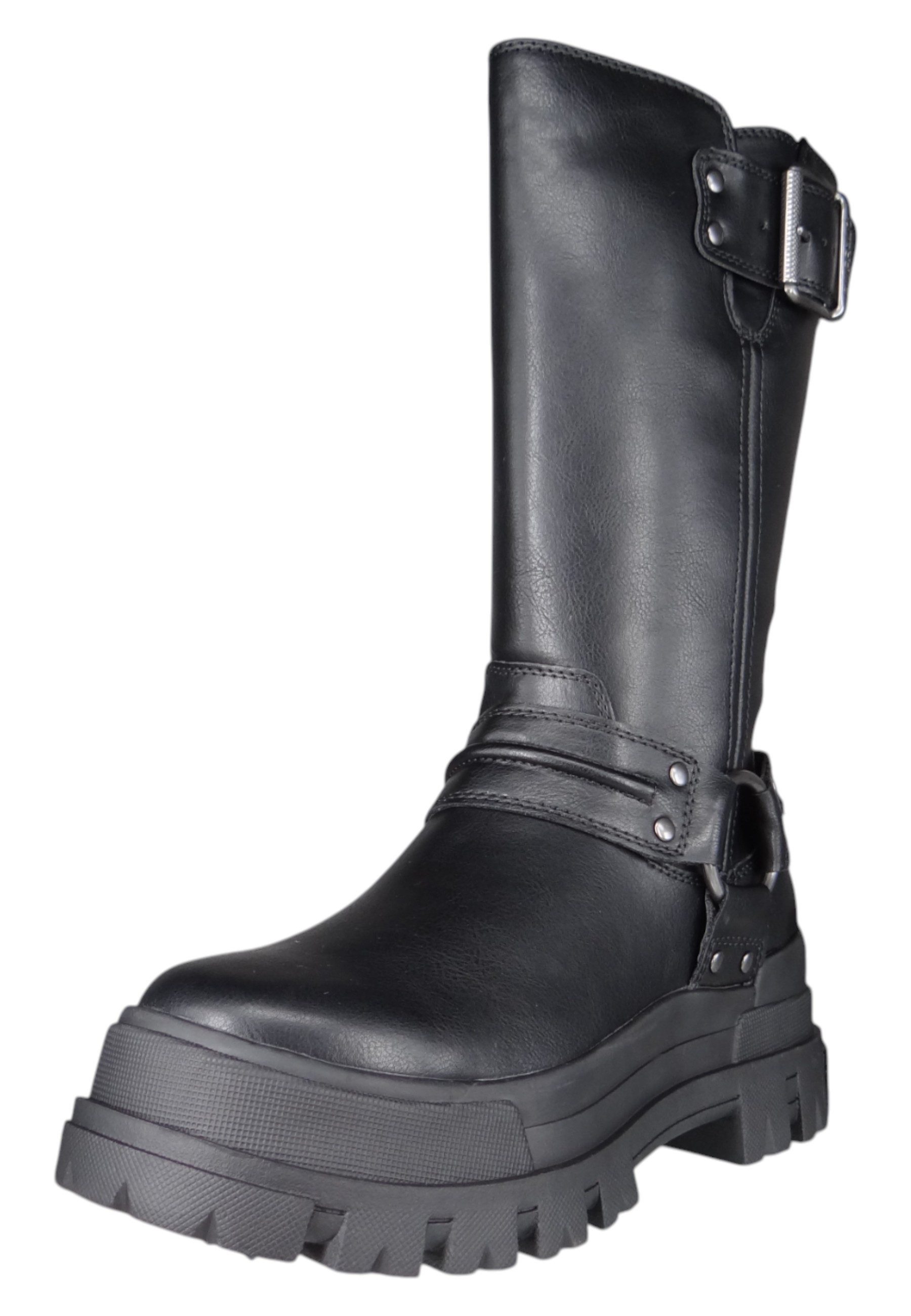 Buffalo 1270123 Aspha Biker Boot HI Black Stiefel günstig online kaufen