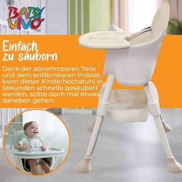 Baby Vivo Hochstuhl Design 2in1 Kinderhochstuhl - Oscar in Beige