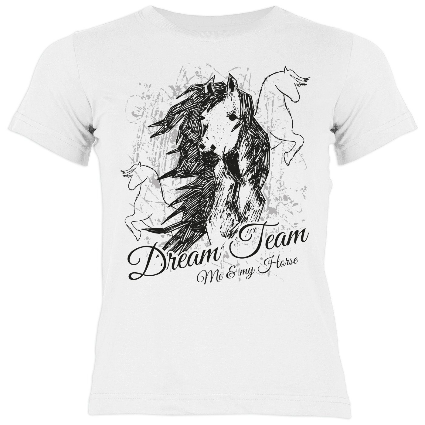 Tini - Shirts T-Shirt Mädchen Pferde Shirt Pferdesprüche KIndershirt: Dream Team