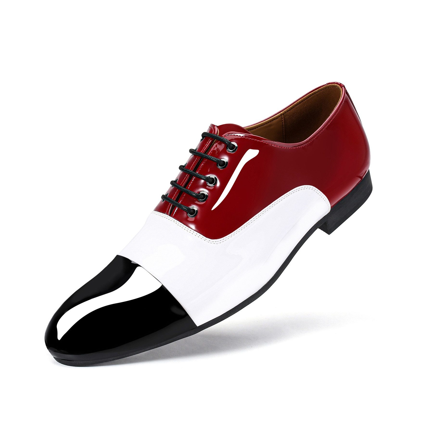 Allthemen Schnürschuh Eleganter Herren Oxfordschuhe in Color-Blocking Schnürschuhe