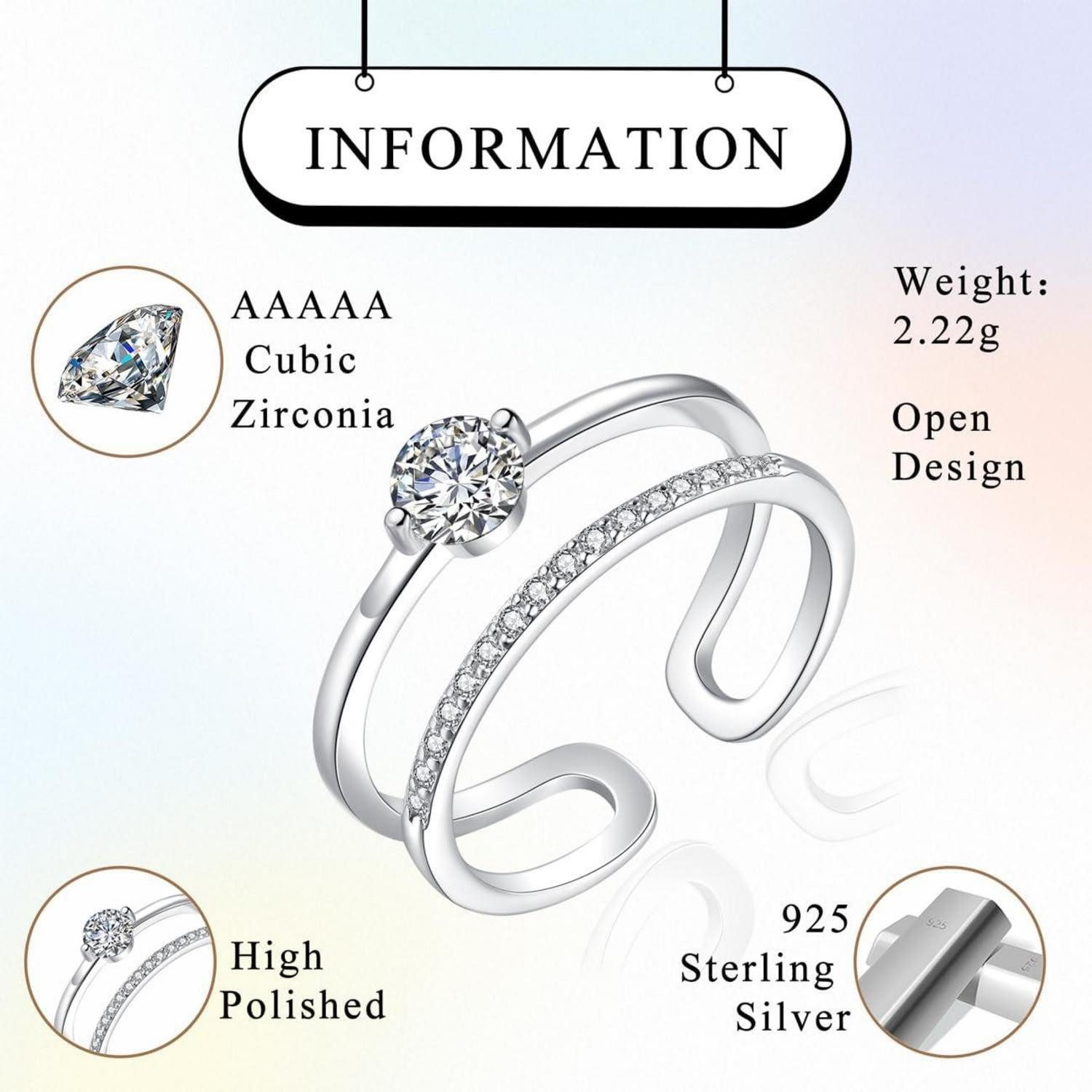 Josfeva Silberring 925 Silber Doppelring Infinity günstig online kaufen