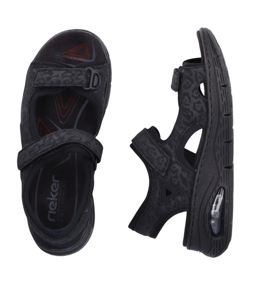 Rieker 67666 schwarz/grau Damen Sandale günstig online kaufen