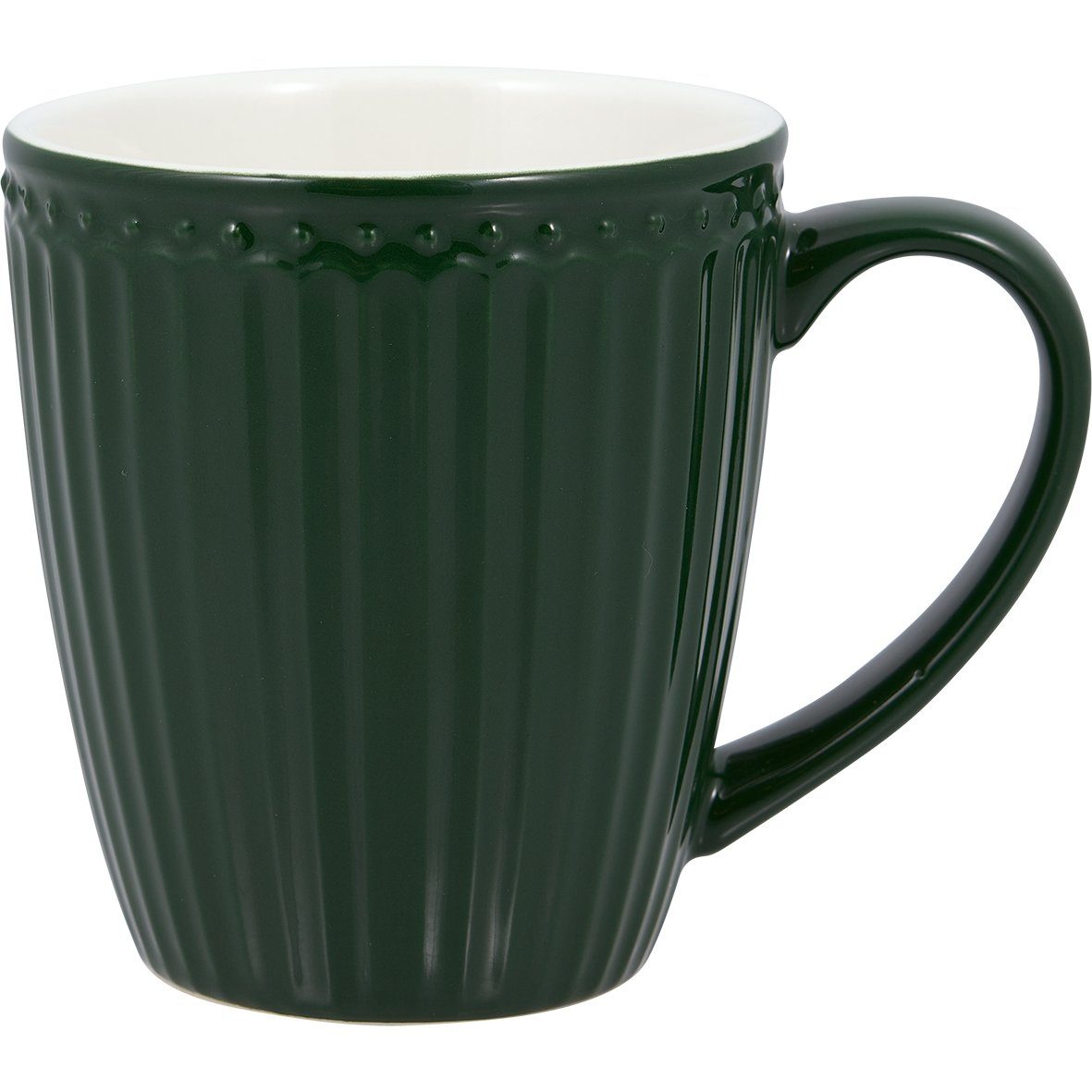 Greengate Becher Alice Becher mit Henkel pinewood green 0,4 l, Steinzeug