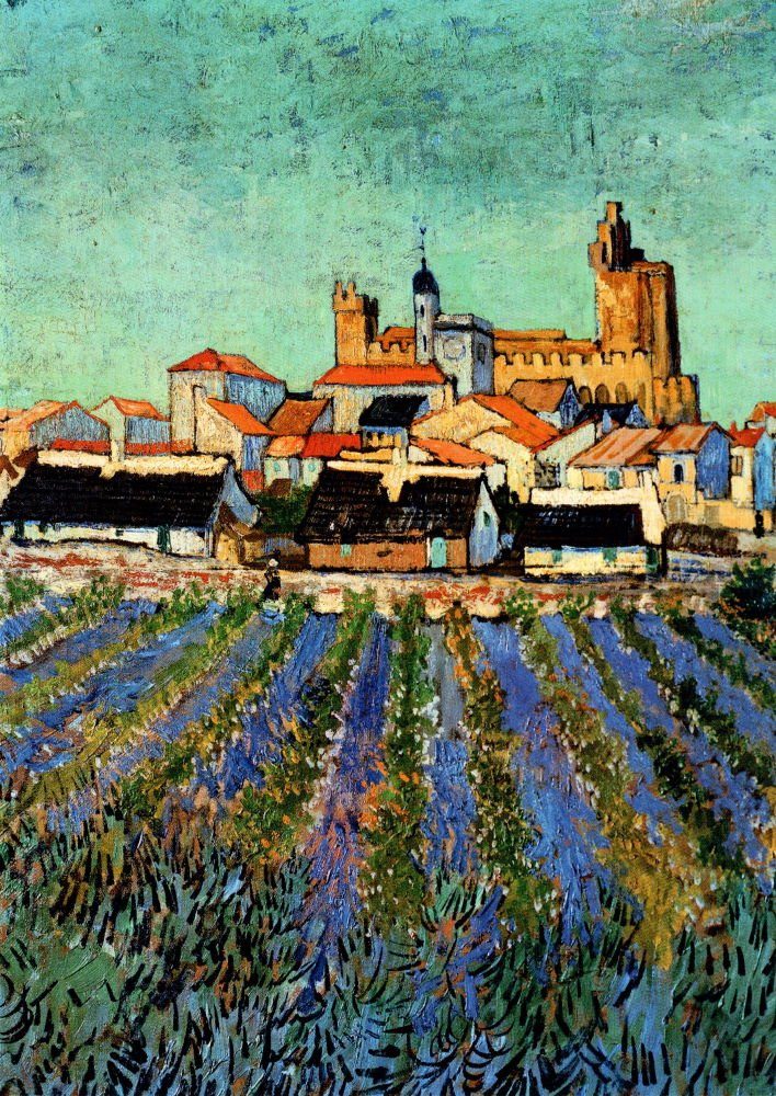 Postkarte Kunstkarte Vincent van Gogh "Saintes-Maries-de-la-Mer"