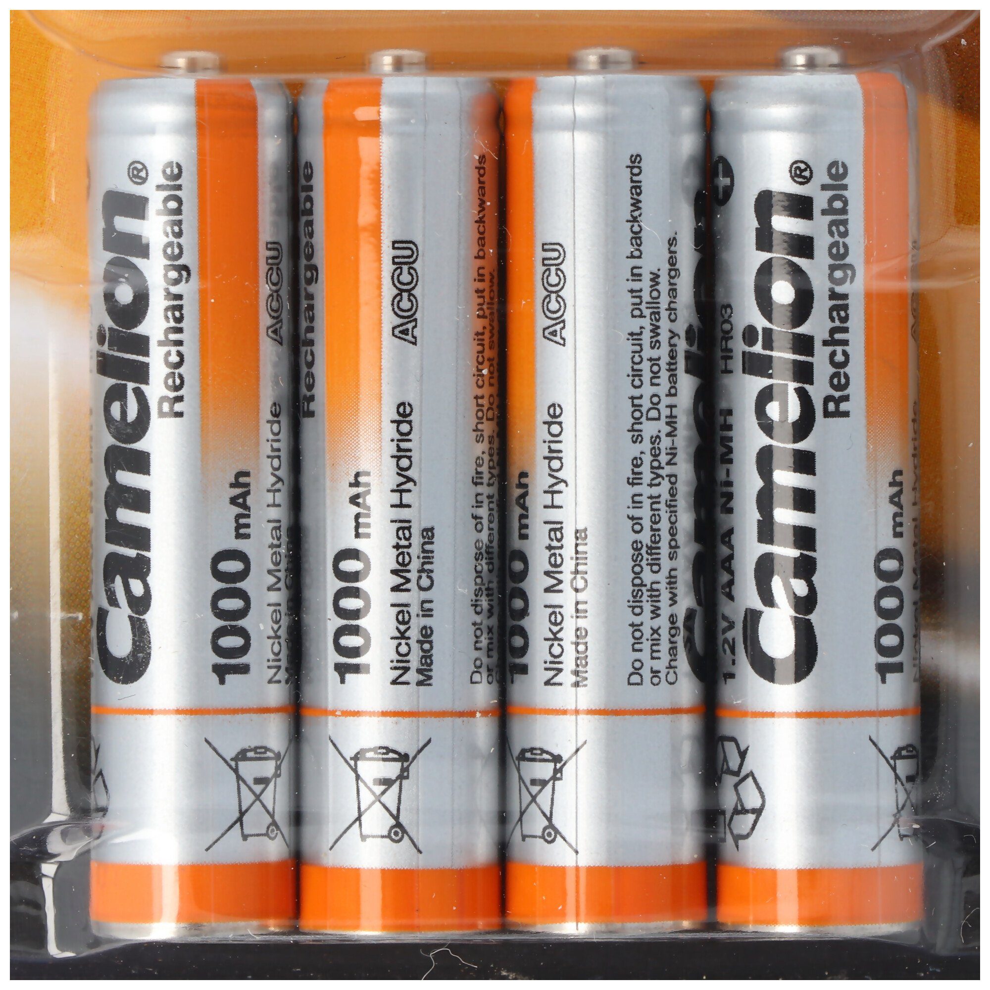 Camelion Camelion AAA, Micro, LR03, HR04, NiMH Akku mit bis zu 1000mAh, 4er Bl Akku 1000 mAh (1,2 V)