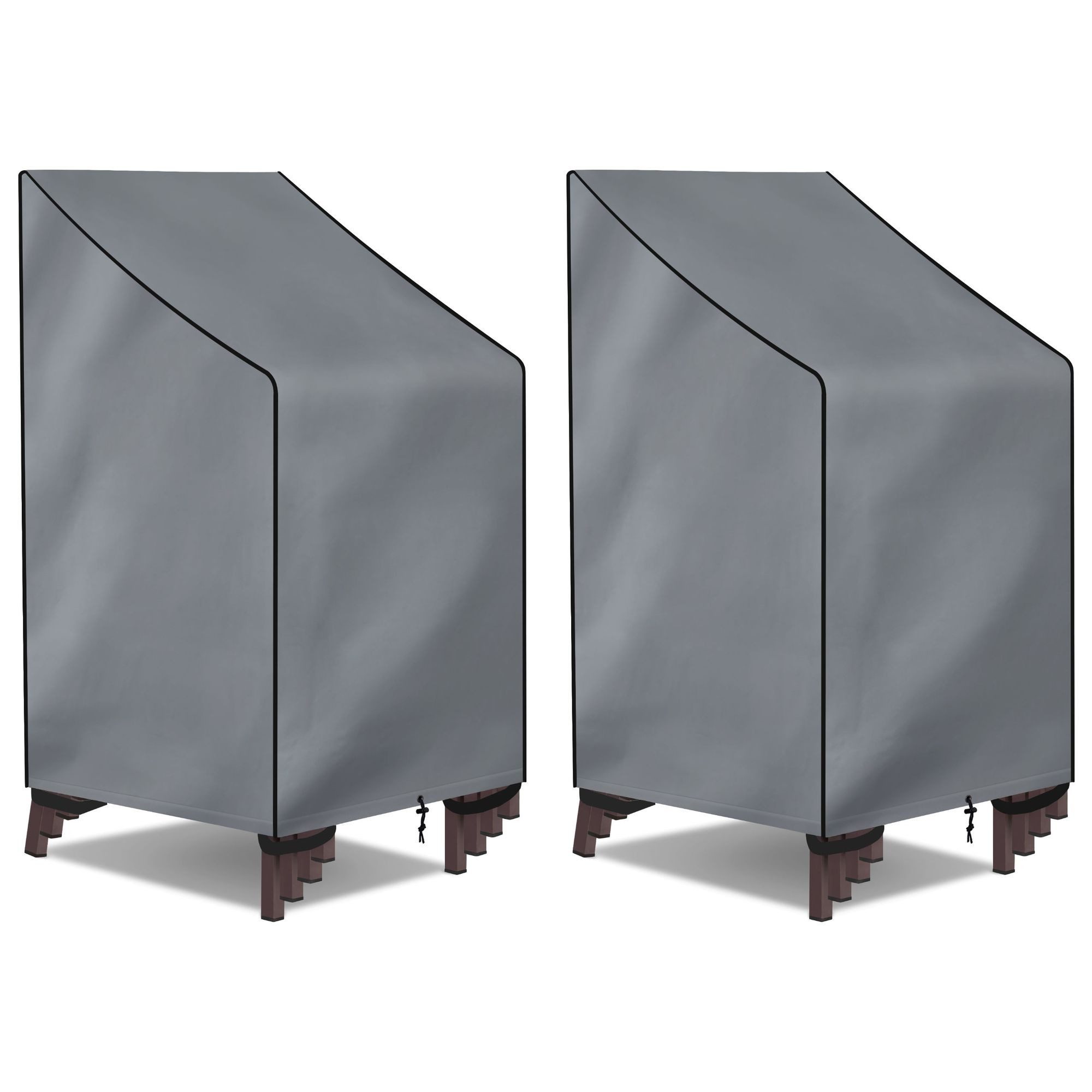 bonsport Abdeckhaube Schutzhülle für Stapelstühle, 65 x 65 x 80/120 cm