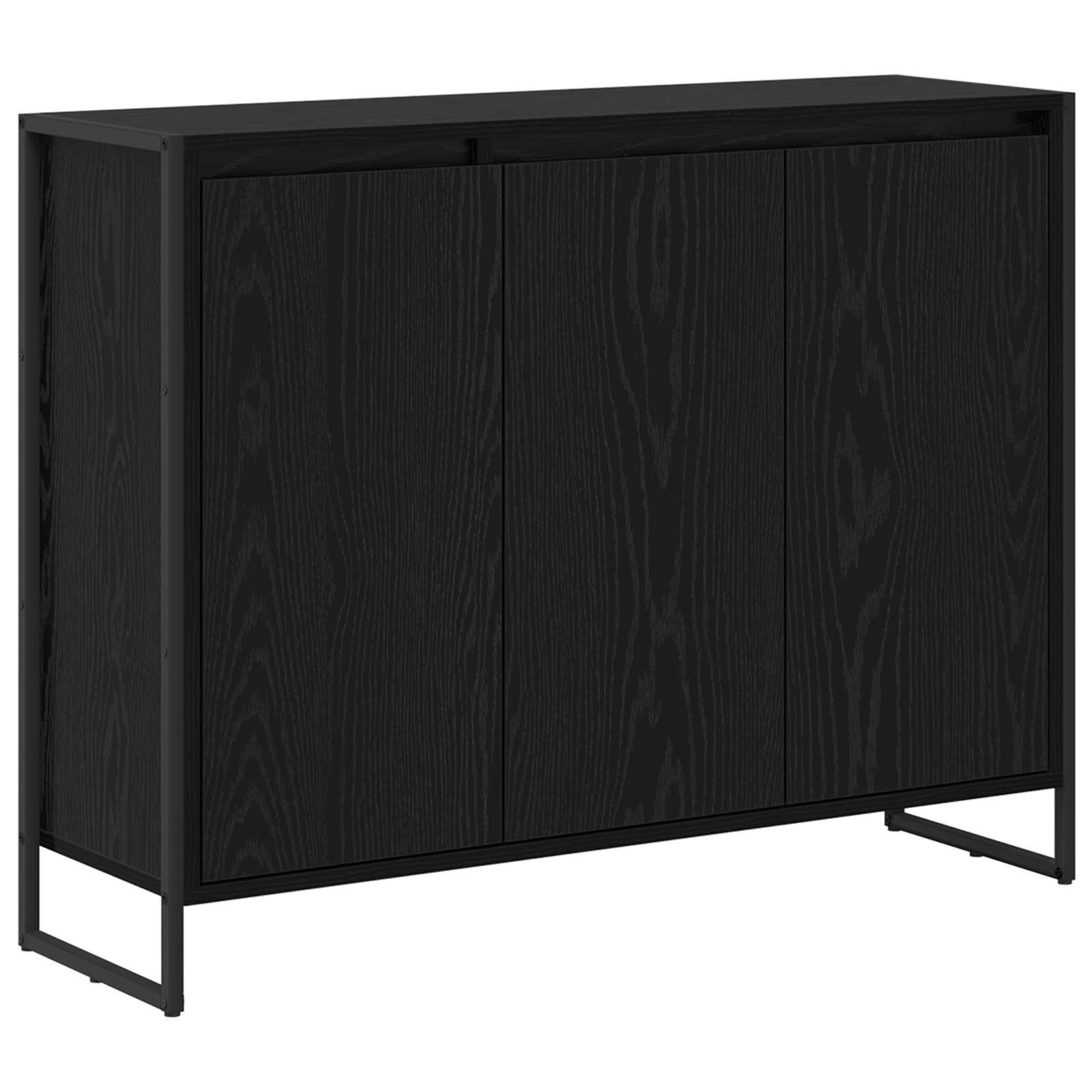 vidaXL Sideboard Seitenschrank Schwarz Eichen-Optik 96,5 x 30 x 75 cm (1 St)