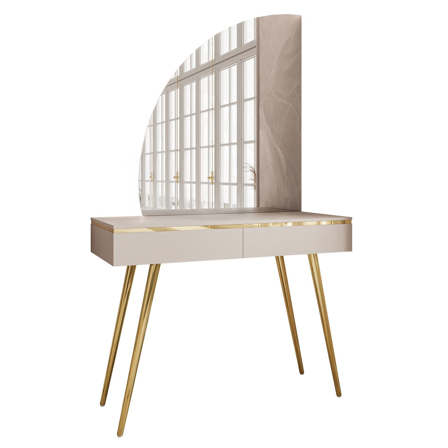 Lookway Schminktisch Kosmetiktisch AURORA-SQ mit Spiegel, Breite: 102 cm günstig online kaufen