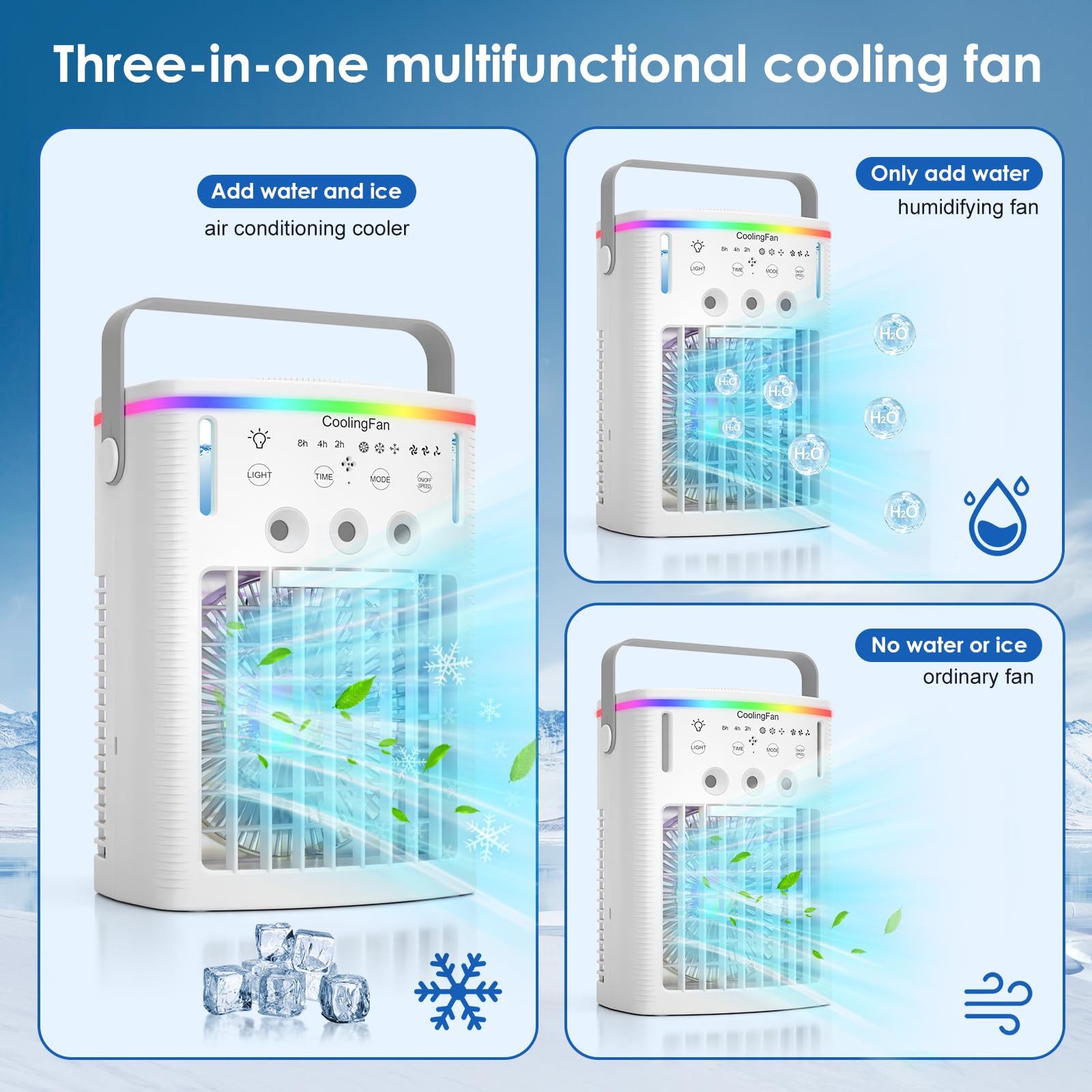 RWEUOQ Ventilatorkombigerät Luftkühler Ventilator 4-in-1 Klimaanlage günstig online kaufen