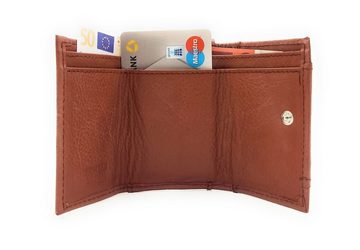 Lemasi Mini Geldbörse echt Leder Mini Portemonnaie Schlüsseletui, Schlüsselfach, Scheinfach, Münzfach, Wickelbörse