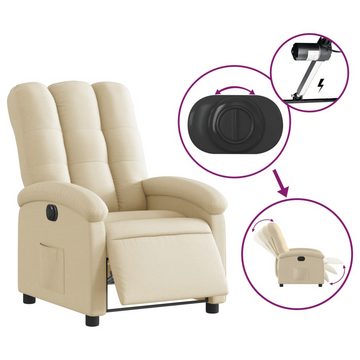 vidaXL Sessel Relaxsessel Elektrisch Creme Stoff (1-St)