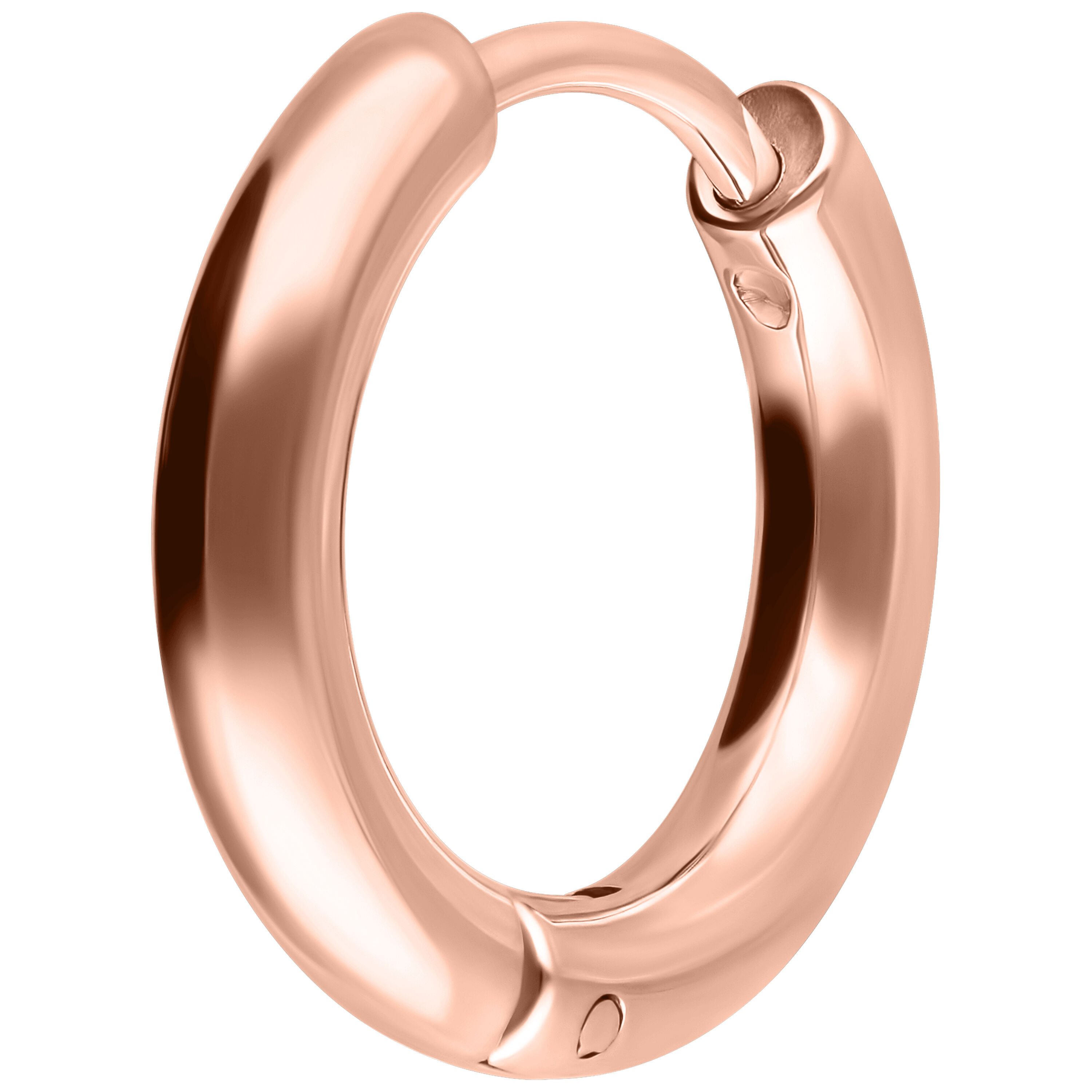 Wildcat Paar Ohrhänger Little Hoops - Roségold, 10,0 mm, Chirurgenstahl 316L - wasserfest, langlebig, hautverträglich