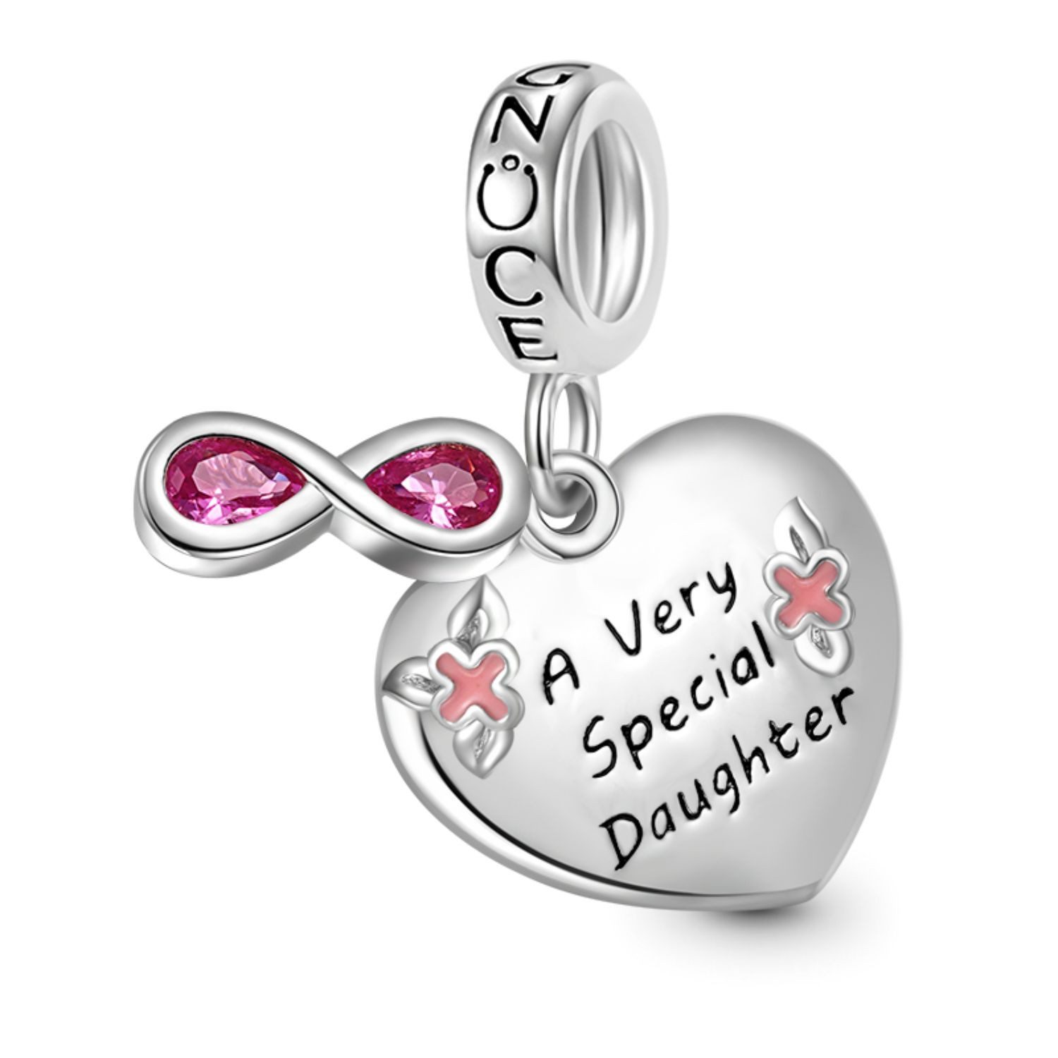 Gnoce Bead Gnoce Charm Anhänger Special Daughter GOC002 Silber