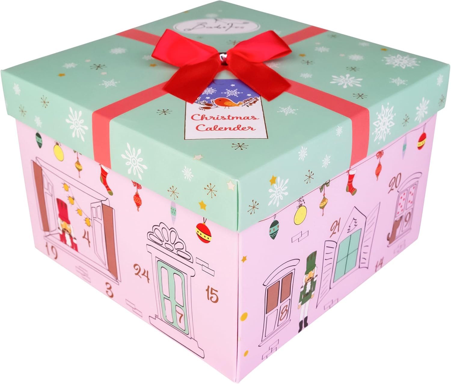 ACCENTRA Adventskalender BadeFee Adventskalender 24 Bade-Überraschungen, limitiert, ca. 600 g, 24 tägliche Bade- & Pflege-Momente im Weihnachtsdesign