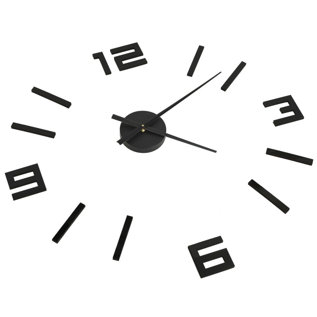 vidaXL Wanduhr 3D-Wanduhr Modernes Design Schwarz günstig online kaufen