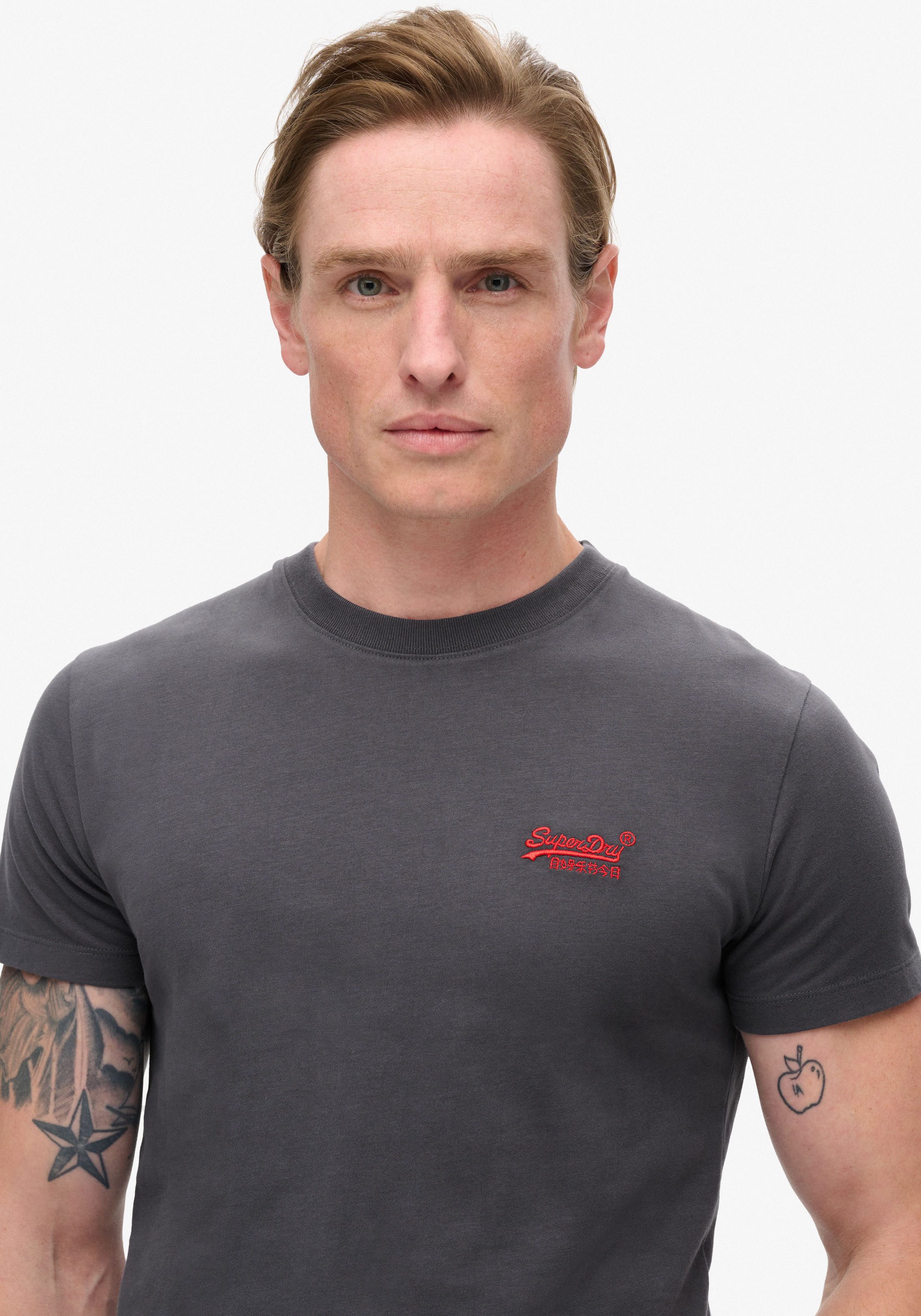 Superdry Rundhalsshirt "ESSENTIAL LOGO EMB TEE" günstig online kaufen