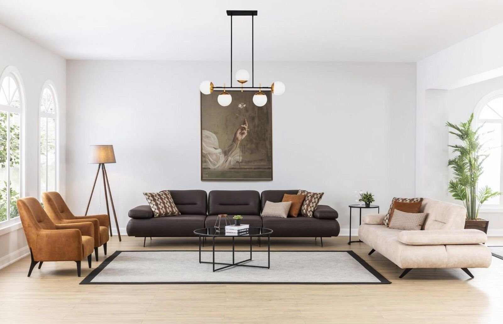 JVmoebel Wohnzimmer-Set Sofagarnitur 4+2+1 Sitz (4-St) Möbel Couch Polster Garnituren, Wohnlandschaft