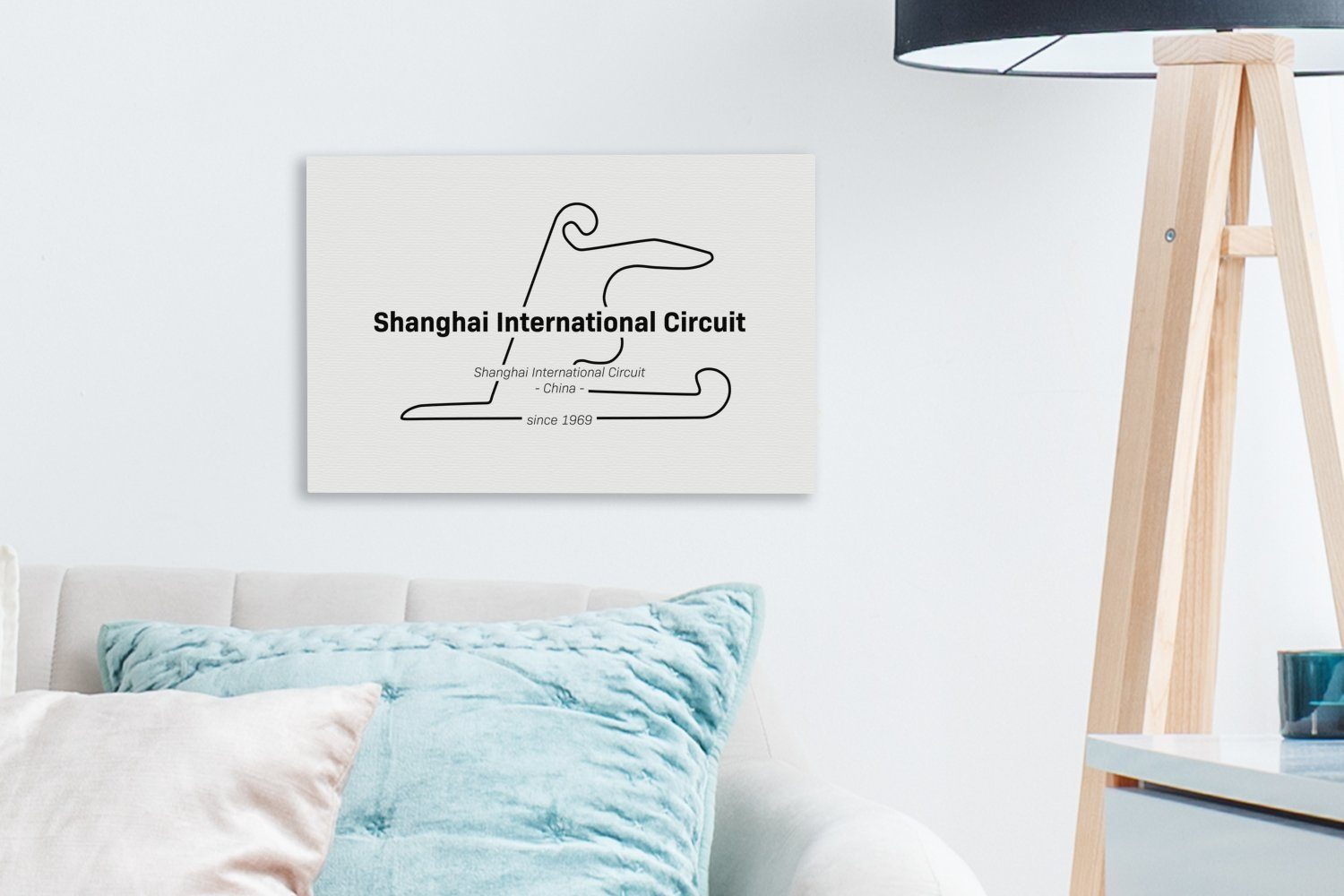 OneMillionCanvasses® Leinwandbild China - Wanddeko, cm 30x20 St), - (1 Wandbild Formel Rennstrecke, 1 Aufhängefertig, Leinwandbilder