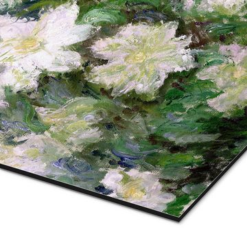 Posterlounge Alu-Dibond-Druck Claude Monet, Weiße Clematis, Wohnzimmer Malerei
