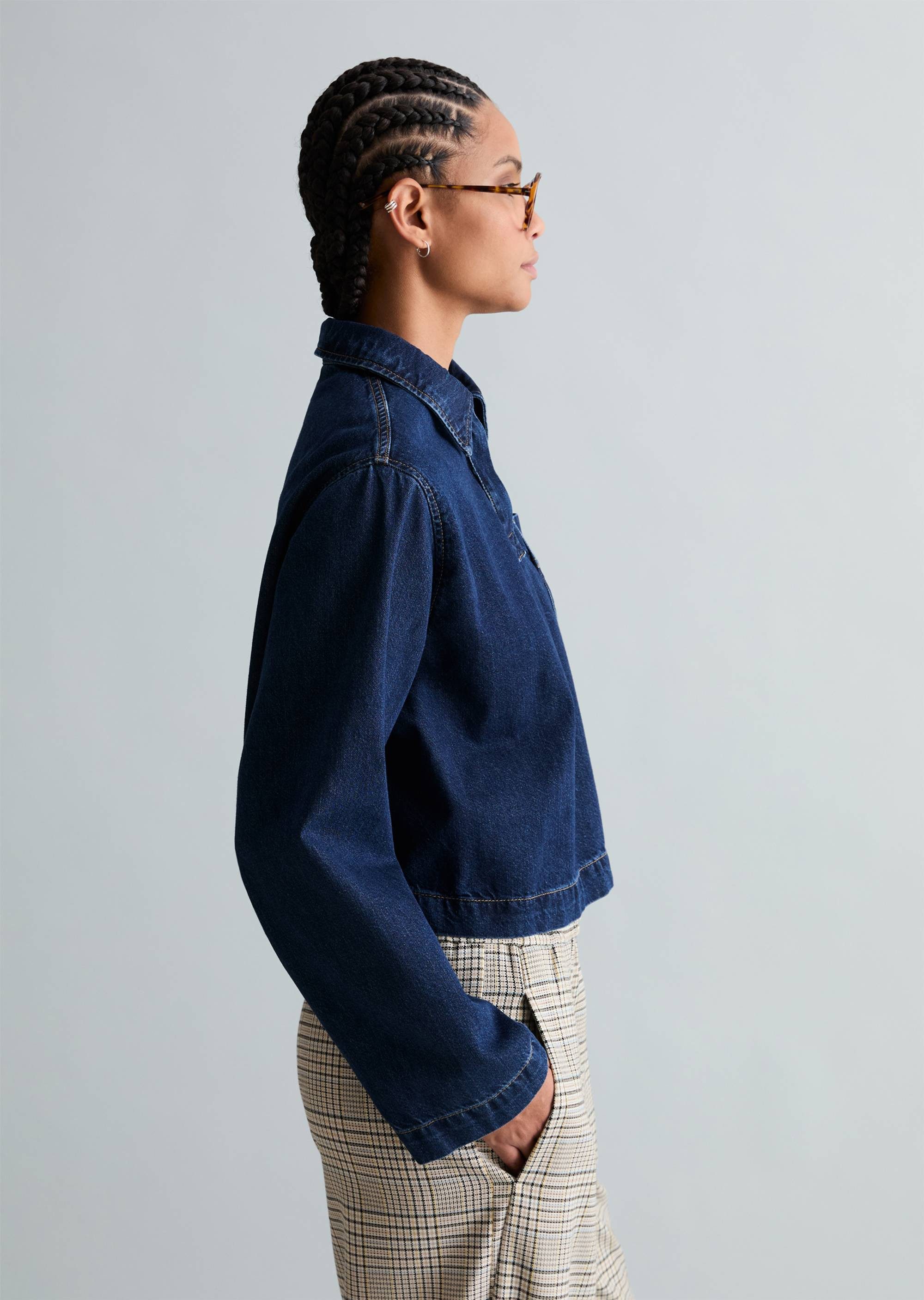 Marc O'Polo DENIM Langarmbluse Denim Blouses Longsleeve, Half Plac – Bild 3 von 4