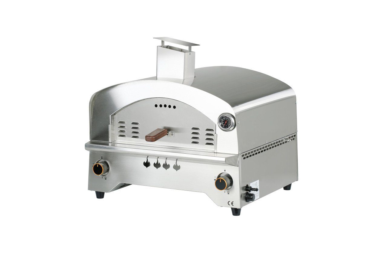 Primaster Pizzaofen Primaster Gas Pizzaofen Salerno Deluxe, Deckelthermometer standfest