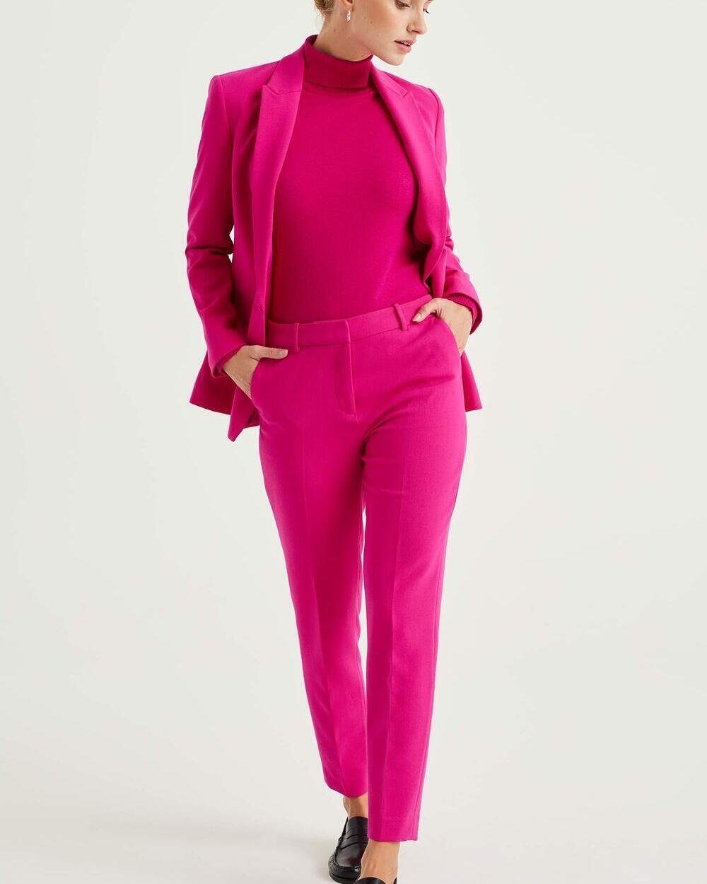 Leuchtend rosa Fashion Anzughose WE (1-tlg)