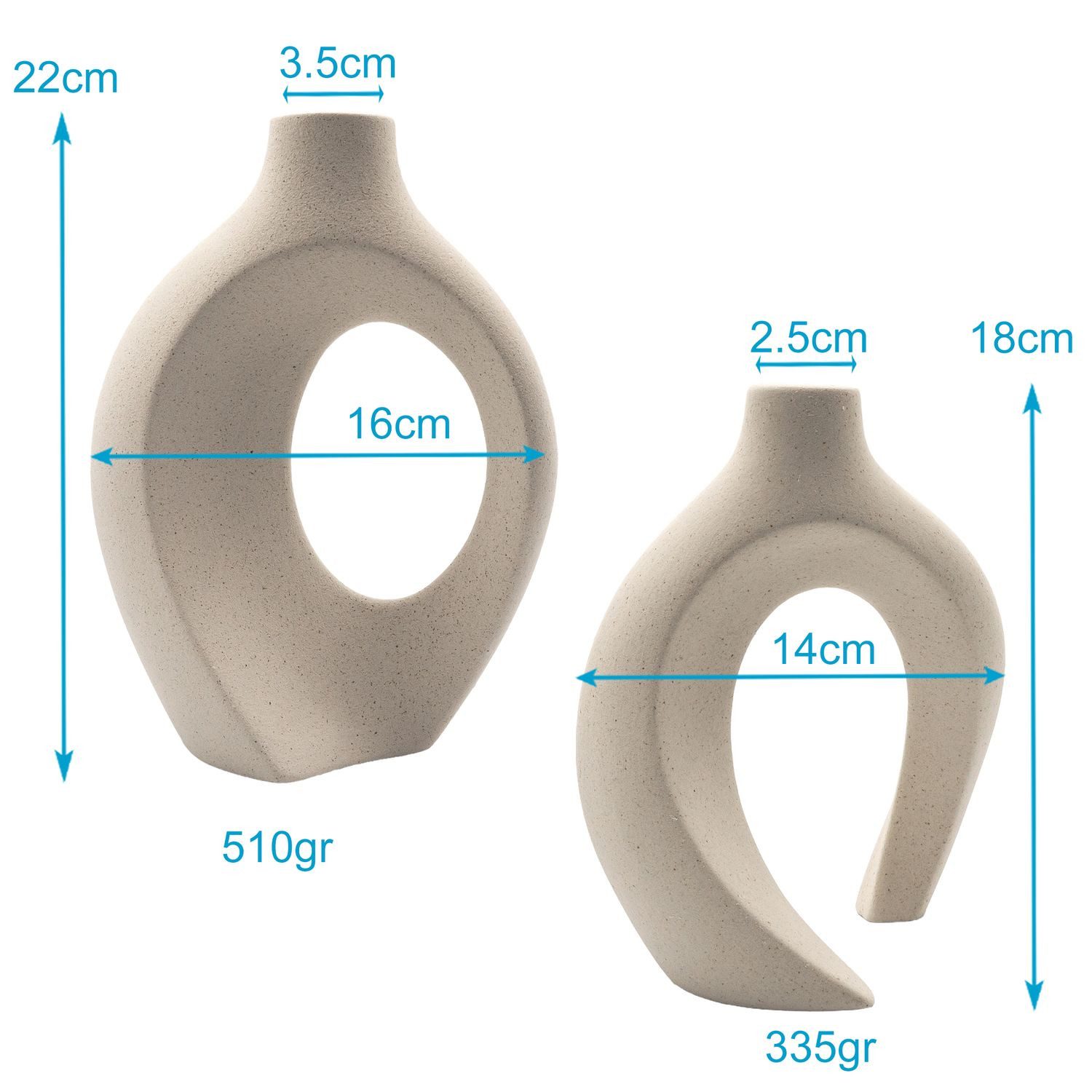 Intirilife Dekovase (Set, 2 St), Vase günstig online kaufen