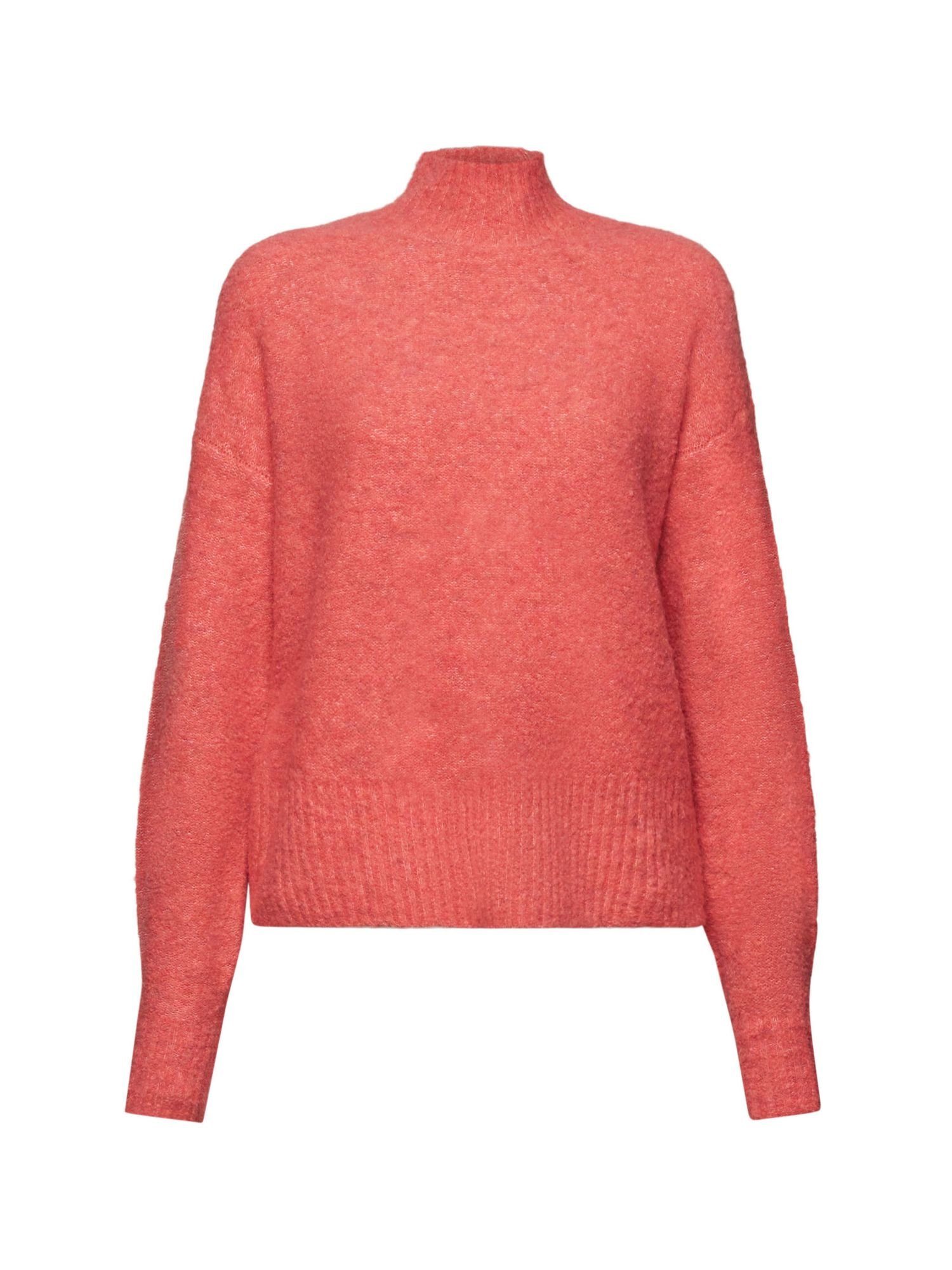 Esprit Pullover Stehkragen Kuscheliger by mit RED edc Stehkragenpullover CORAL