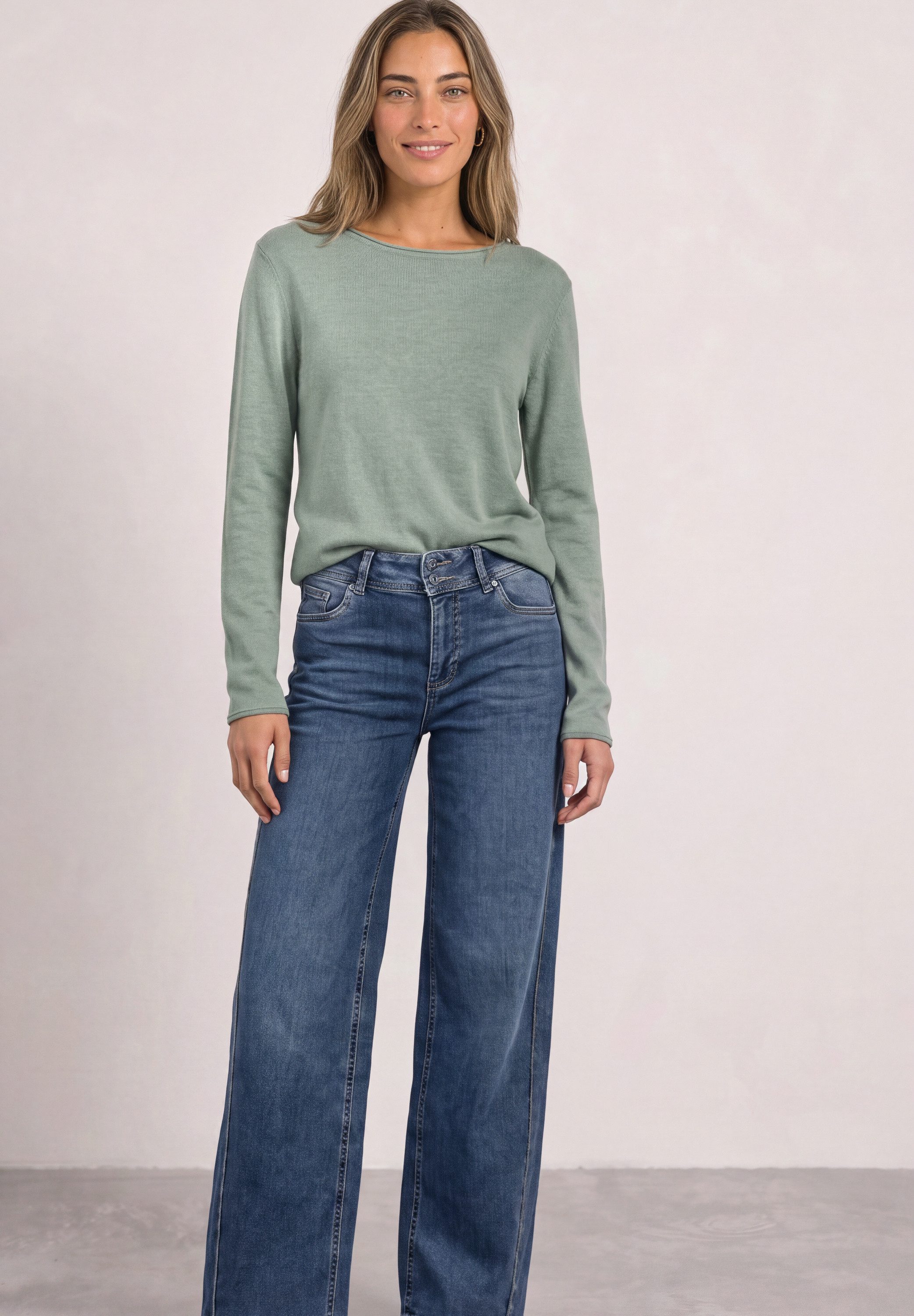STREET ONE Strickpullover mit U-Boot-Ausschnitt