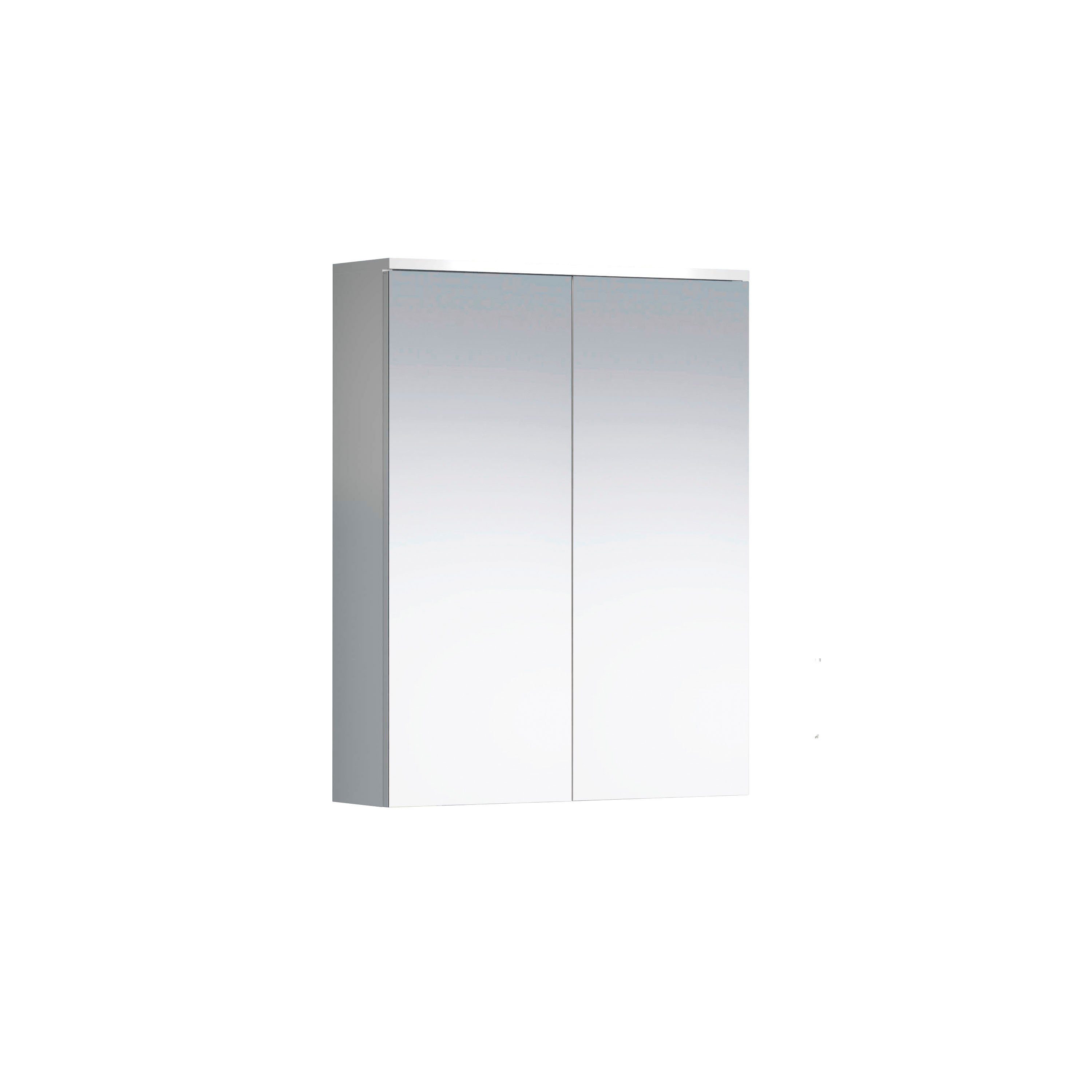 welltime Spiegelschrank Prag zwei Breite Badmöbel mit (1-St) Spiegelglastüren, 60cm