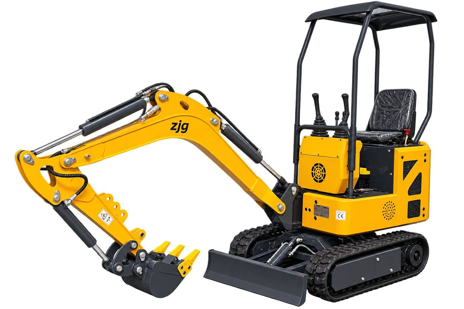 Teico Minibagger ZJ-12 Minibagger Baujahr 2026 1,2 t Dieselmotor sofort einsatzbereit, Hydraulischer Zusatzkreis, Zündschlüssel, Dieselmotor