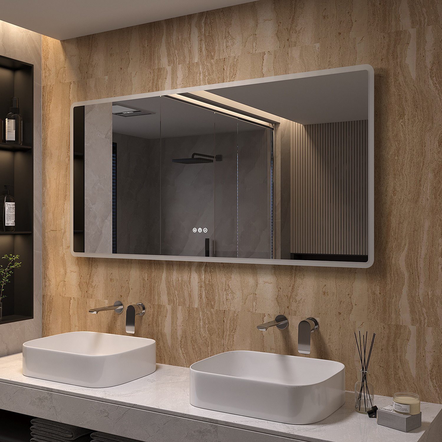 AQUABATOS LED-Lichtspiegel Badspiegel Badezimmer Spiegel mit günstig online kaufen