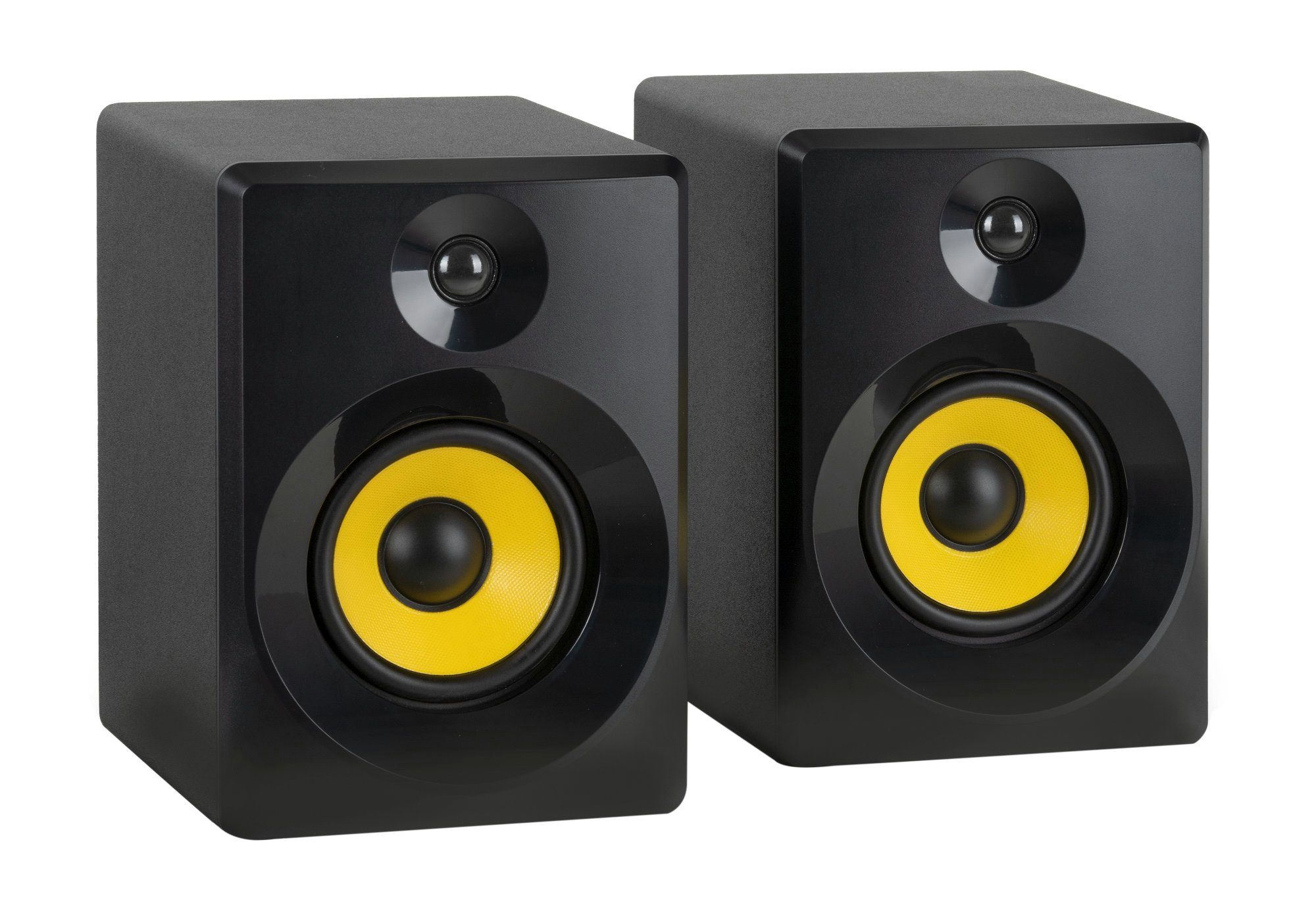 McGrey MM-440BT Multimedia Studio Monitor Paar Lautsprecher (Bluetooth 5.1, 40 W, 2.0 Regallautsprecher mit Tonregler für Höhen und Tiefen)