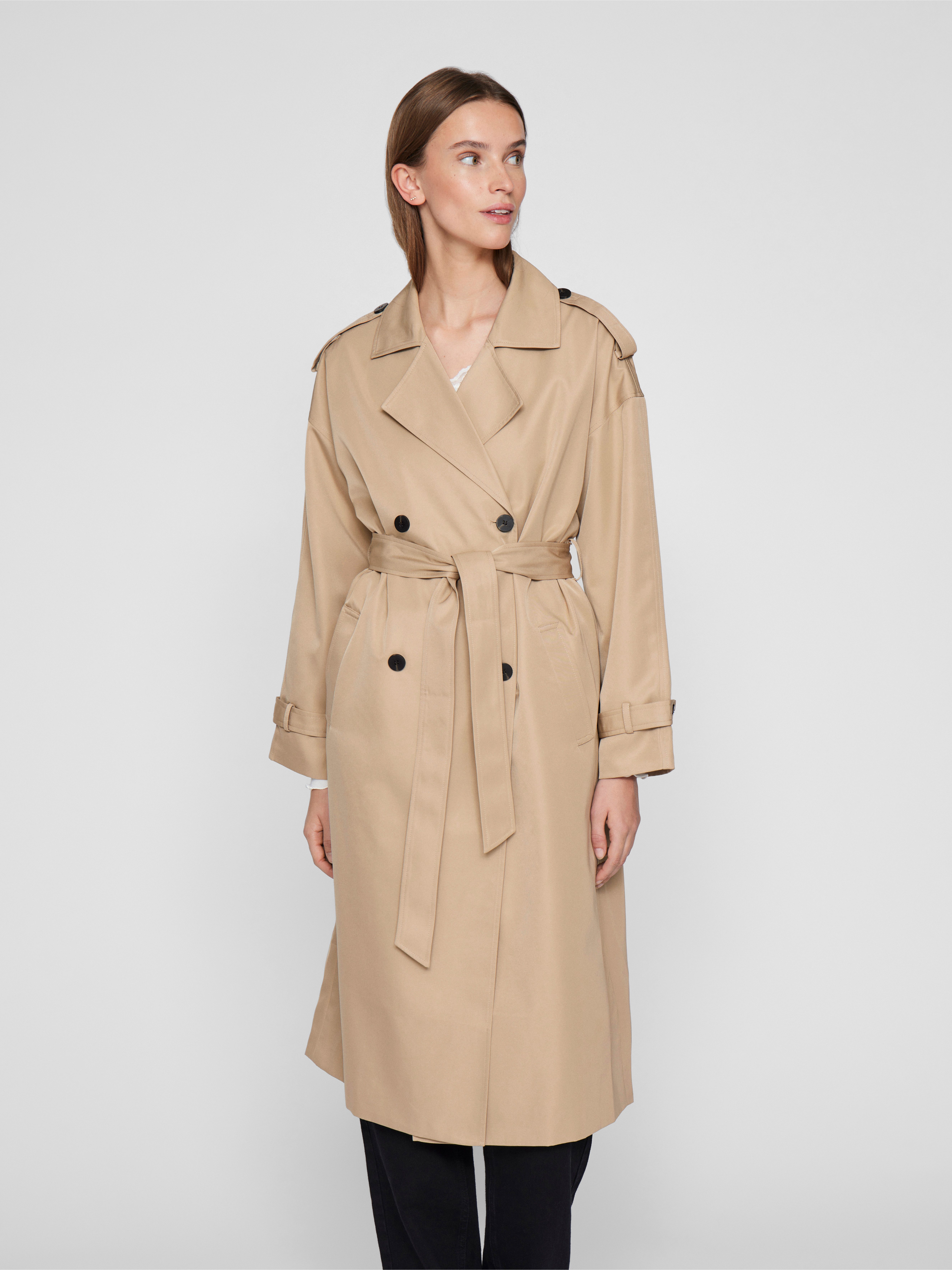 Vila Trenchcoat VIADDISON L/S LONG TRENCHCOAT - NOOS