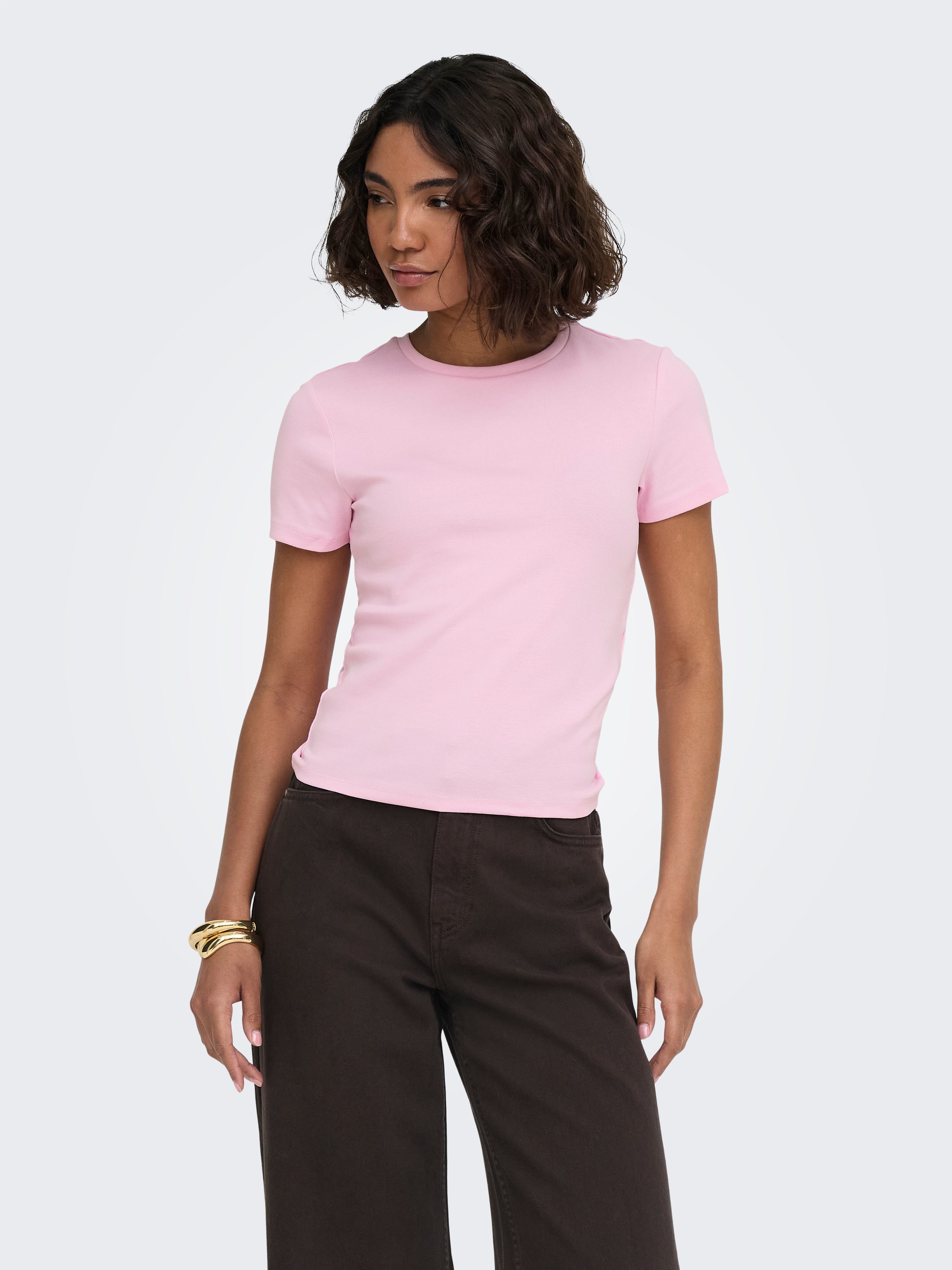 ONLY T-Shirt ONLRILEY S/S TOPJRS Baumwollmischung
