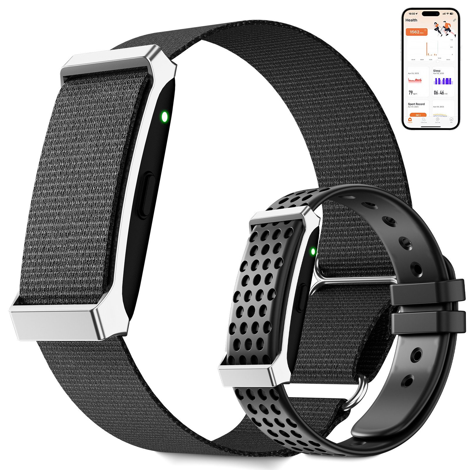 Yuede Fitness Tracker Damen Herren,Smart Band, Fitness Armband Ohne Display, Smartwatch (1 Zoll) Fitnessuhr Damen Herren. Wearable Tracker für Gesundheit, Fitness und Aktivität mit Pulsmesser Schlafmonitor, Schrittzähler Uhr Fitness Tracker 127 Sportmodi, 1 ATM Wasserdichter Aktivitätstracker Armband