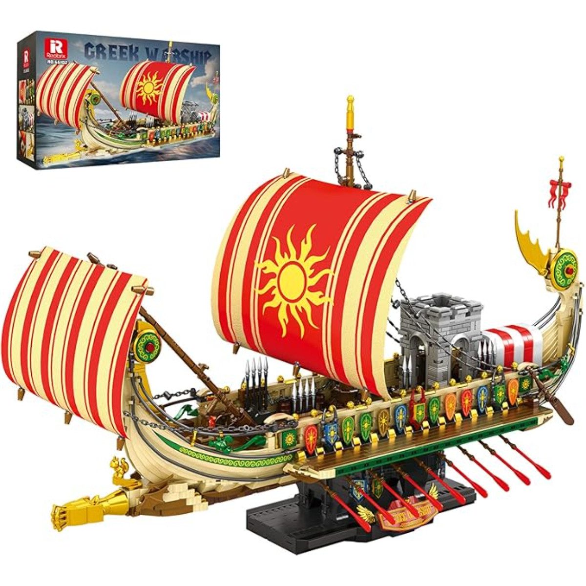 Reobrix 66102 Spielbausteine, (Konstruktionsspielzeug, 2982 St., Bauset), Großformatiges 80 cm Displaymodell