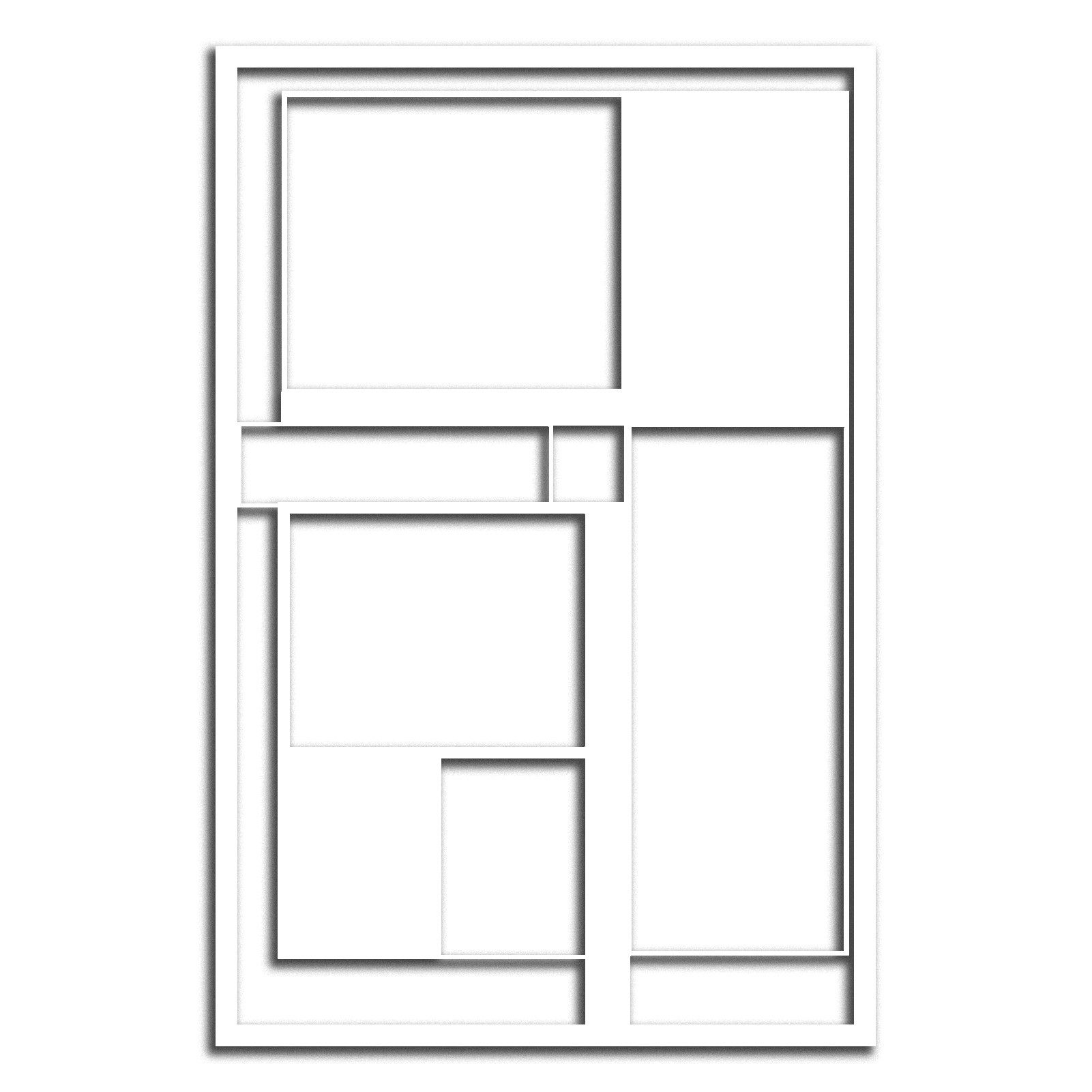Wanddekoobjekt Metall Quadrat Geometrische Wanddekoration,Einfach, abstrakt
