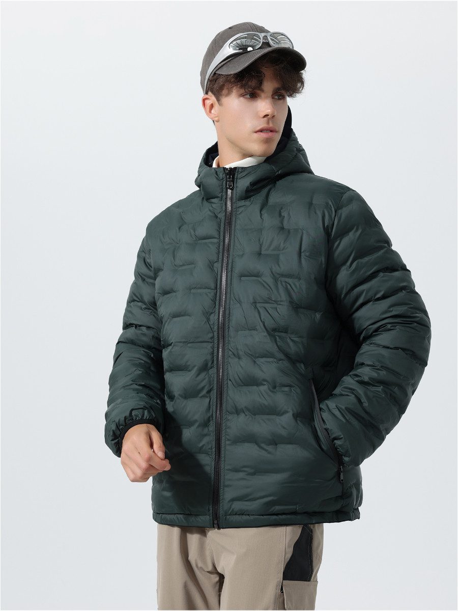 YOUTHUP Winterjacke Herren doppelseitige Übergangsjacke winddichte Steppjacke