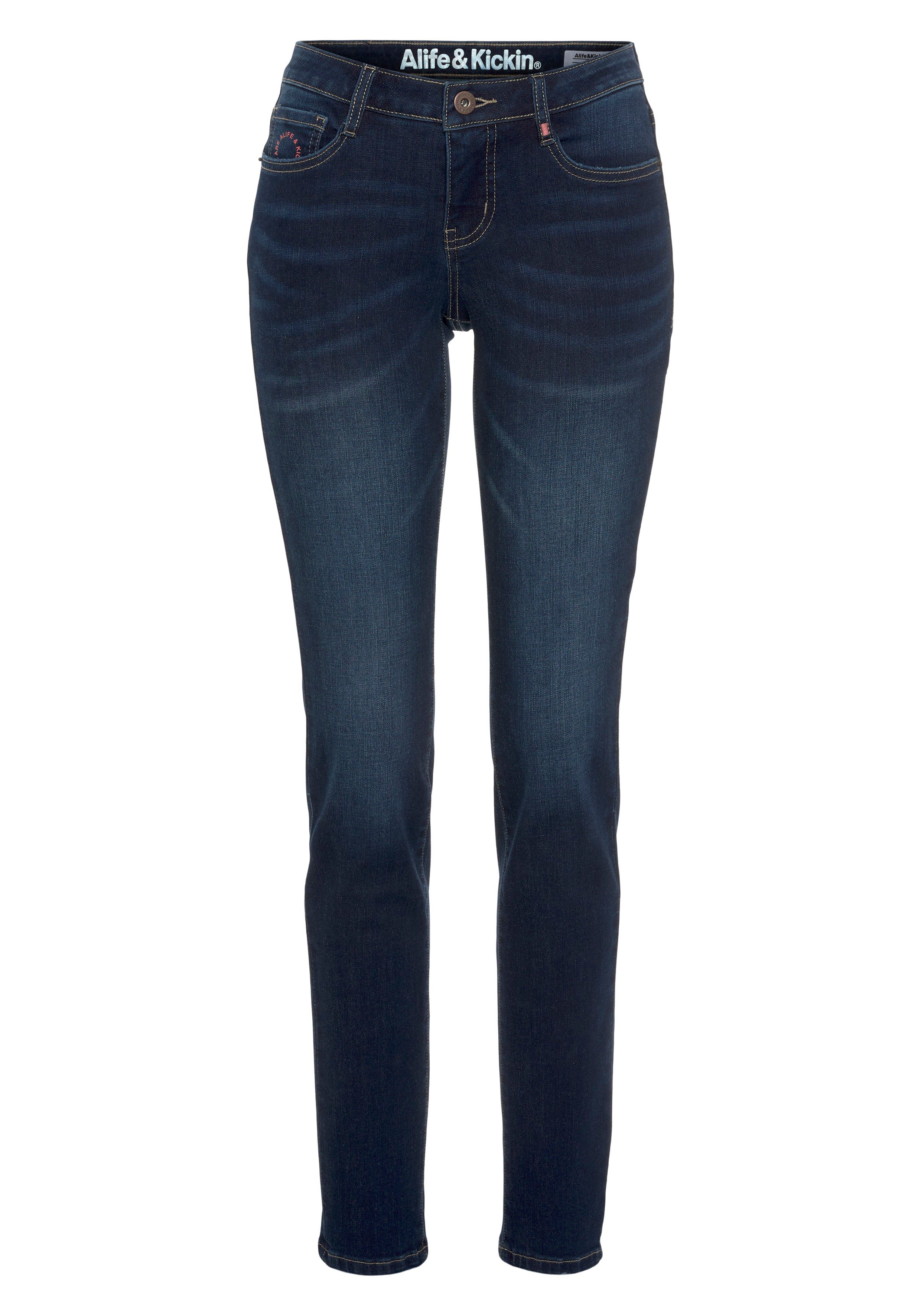 blue Low-rise-Jeans NEUE Kickin KOLLEKTION Alife used & NolaAK Dark