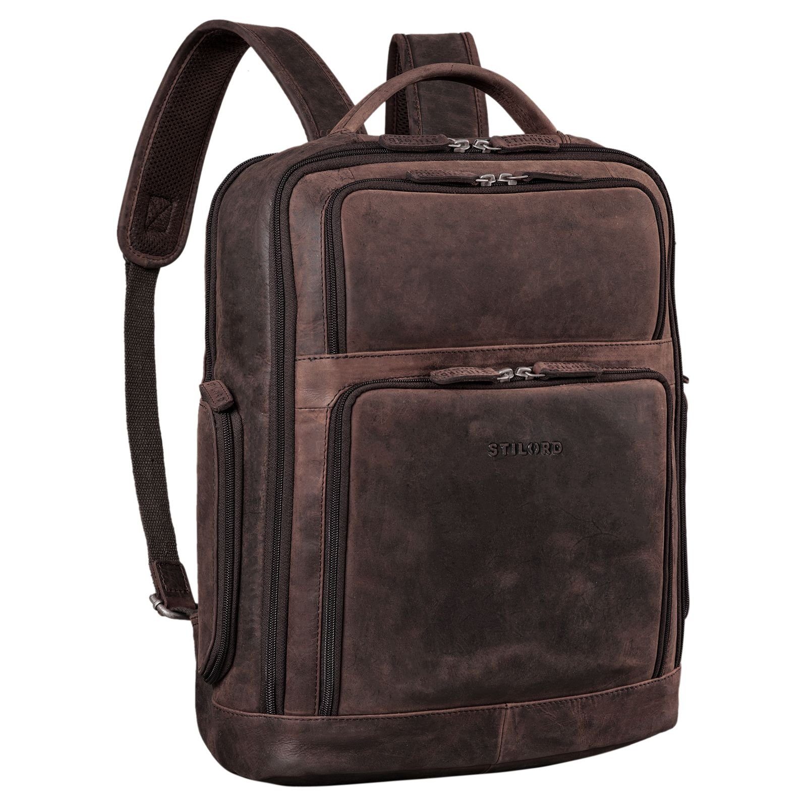 STILORD Notebook-Rucksack "Jayden" Business Rucksack Leder günstig online kaufen